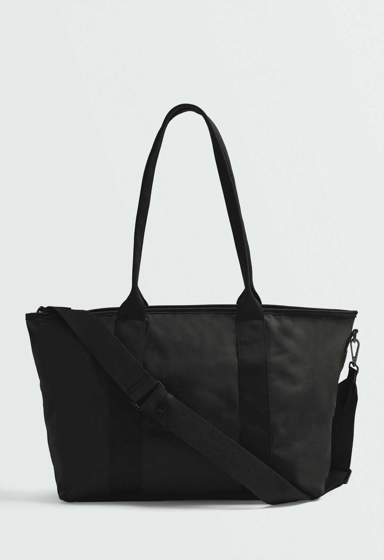 Nylon tote bag — BLACK