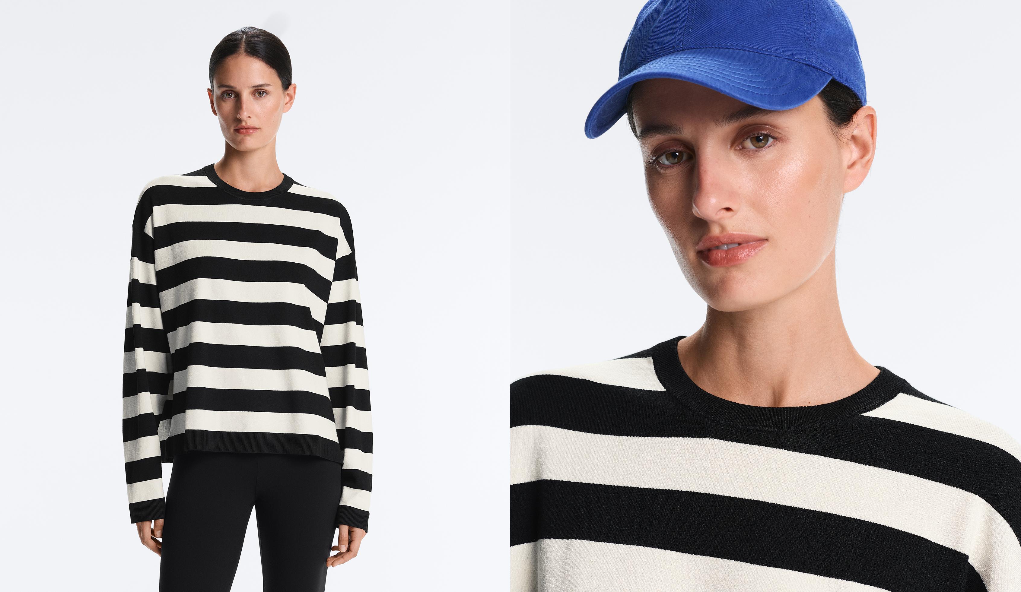 Striped knit jumper — PALE ECRU