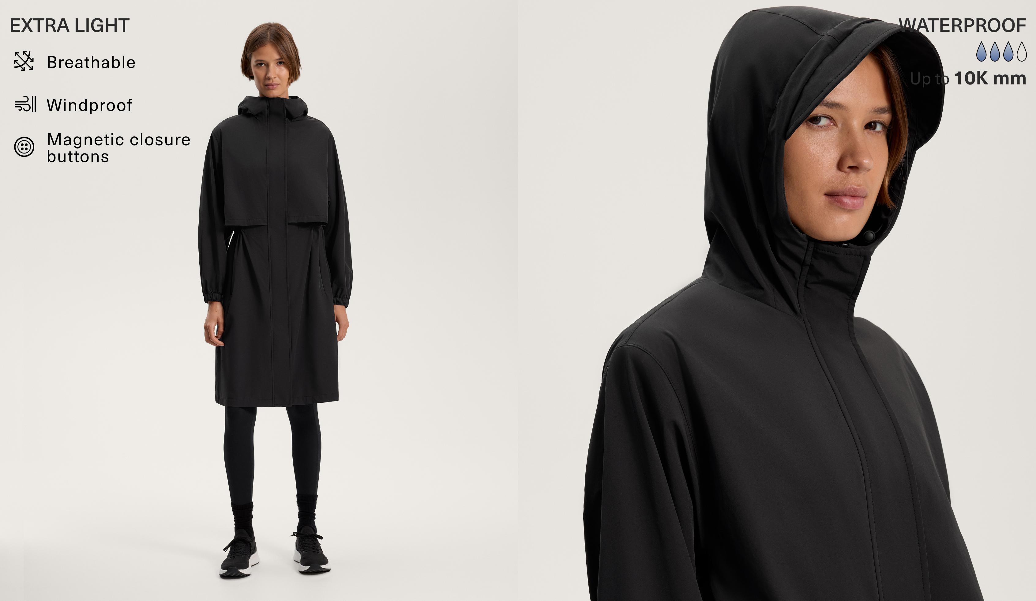 Дълго, свръхлеко водоустойчиво яке 10k Дълго, свръхлеко водоустойчиво яке 10k