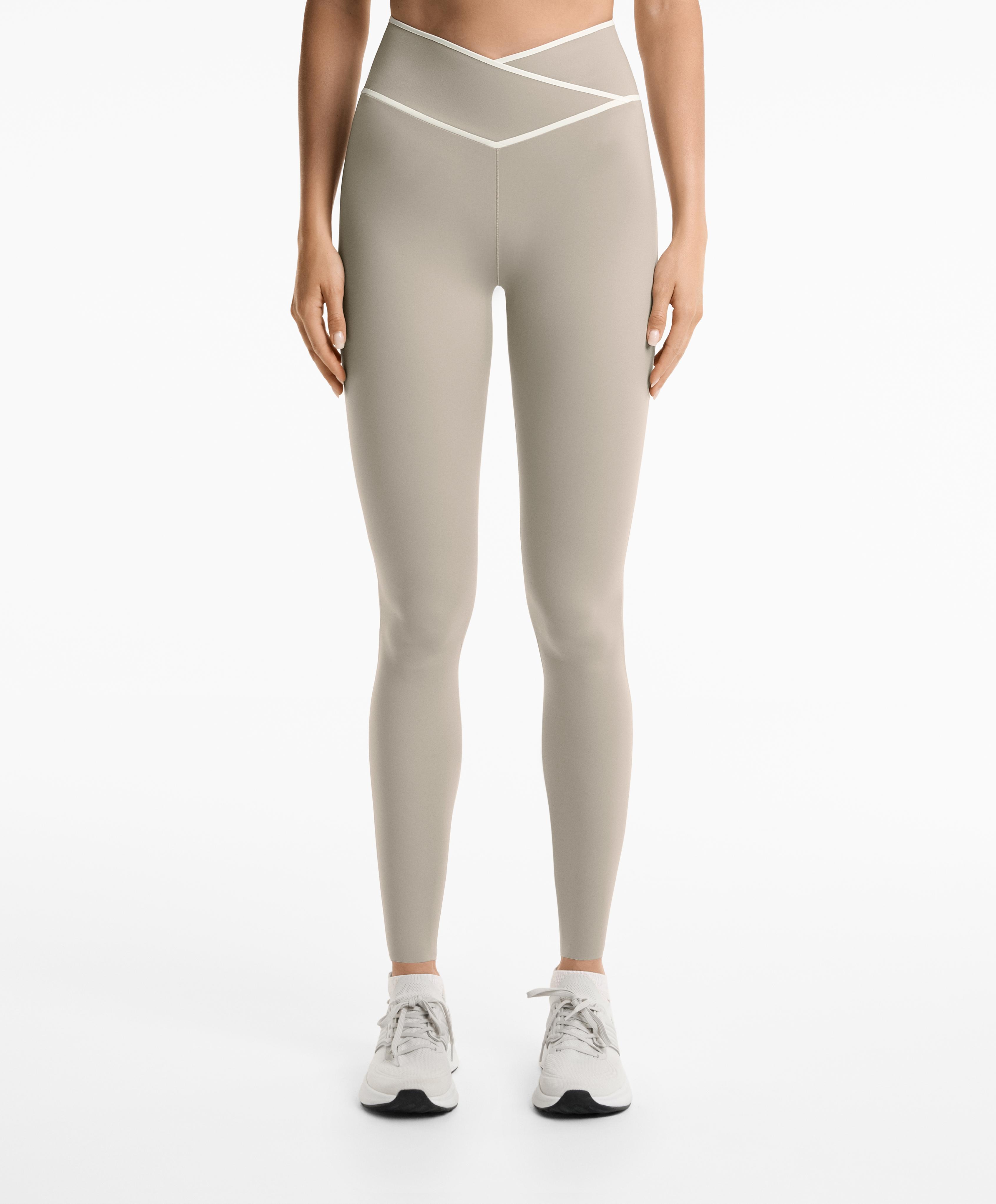 Perfect-adapt crossover V-cut waist 65cm ankle-length leggings