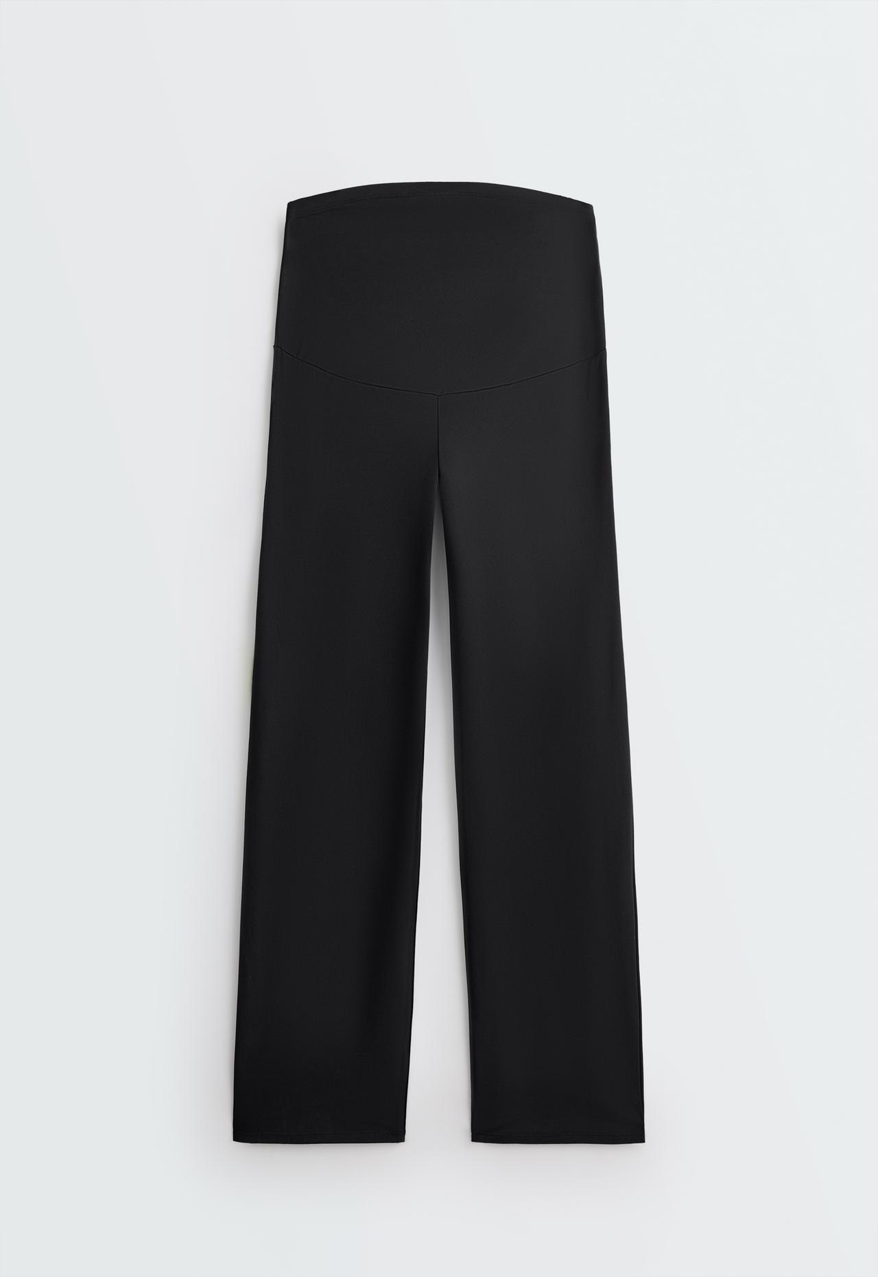 Comfortlux maternity straight-leg trousers — BLACK