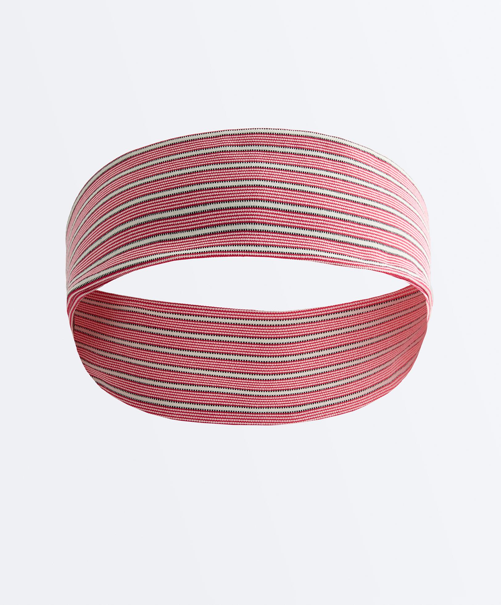 6 cm striped sports headband — RED