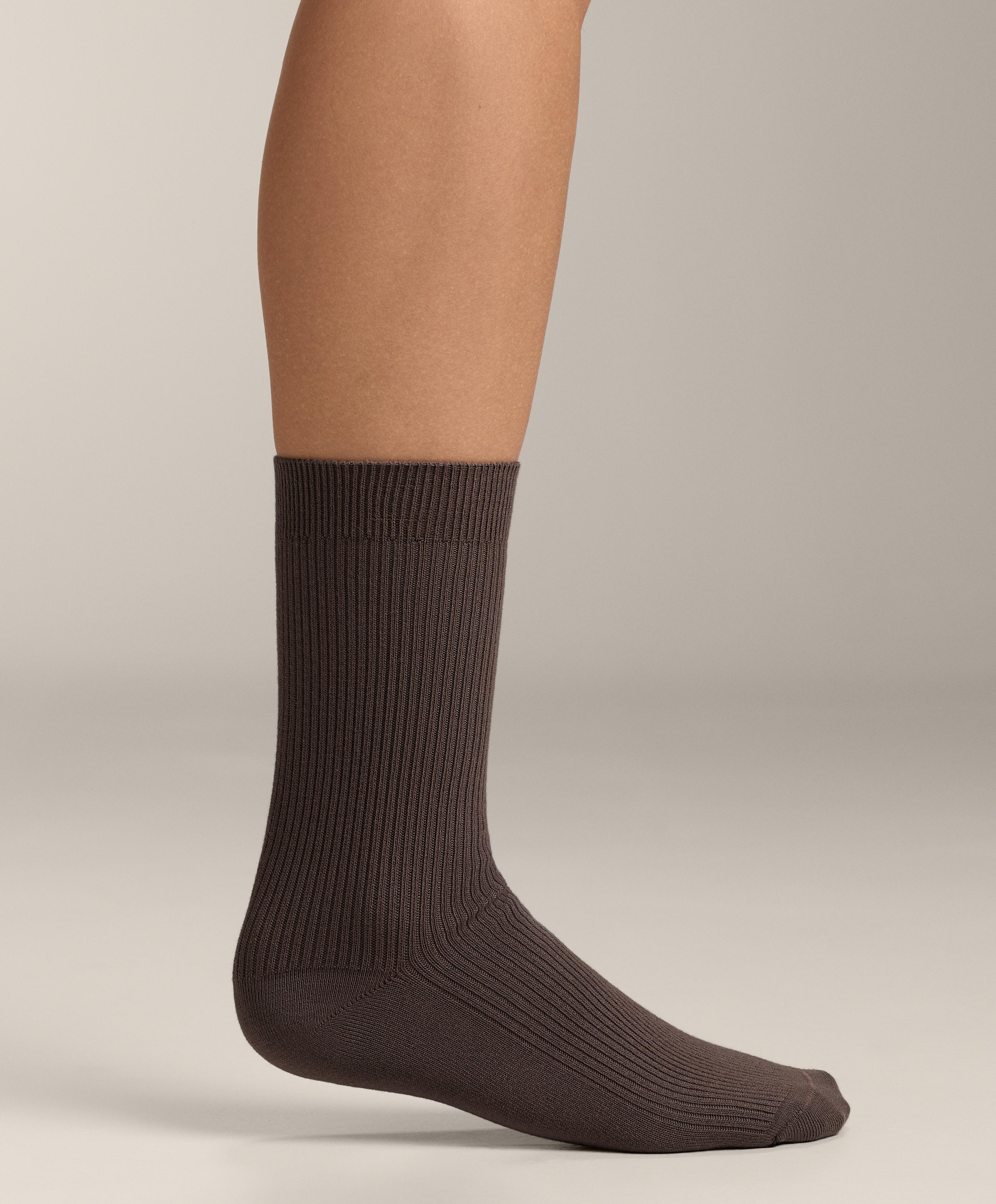 3 pairs of cotton blend classic socks — DARK MINK