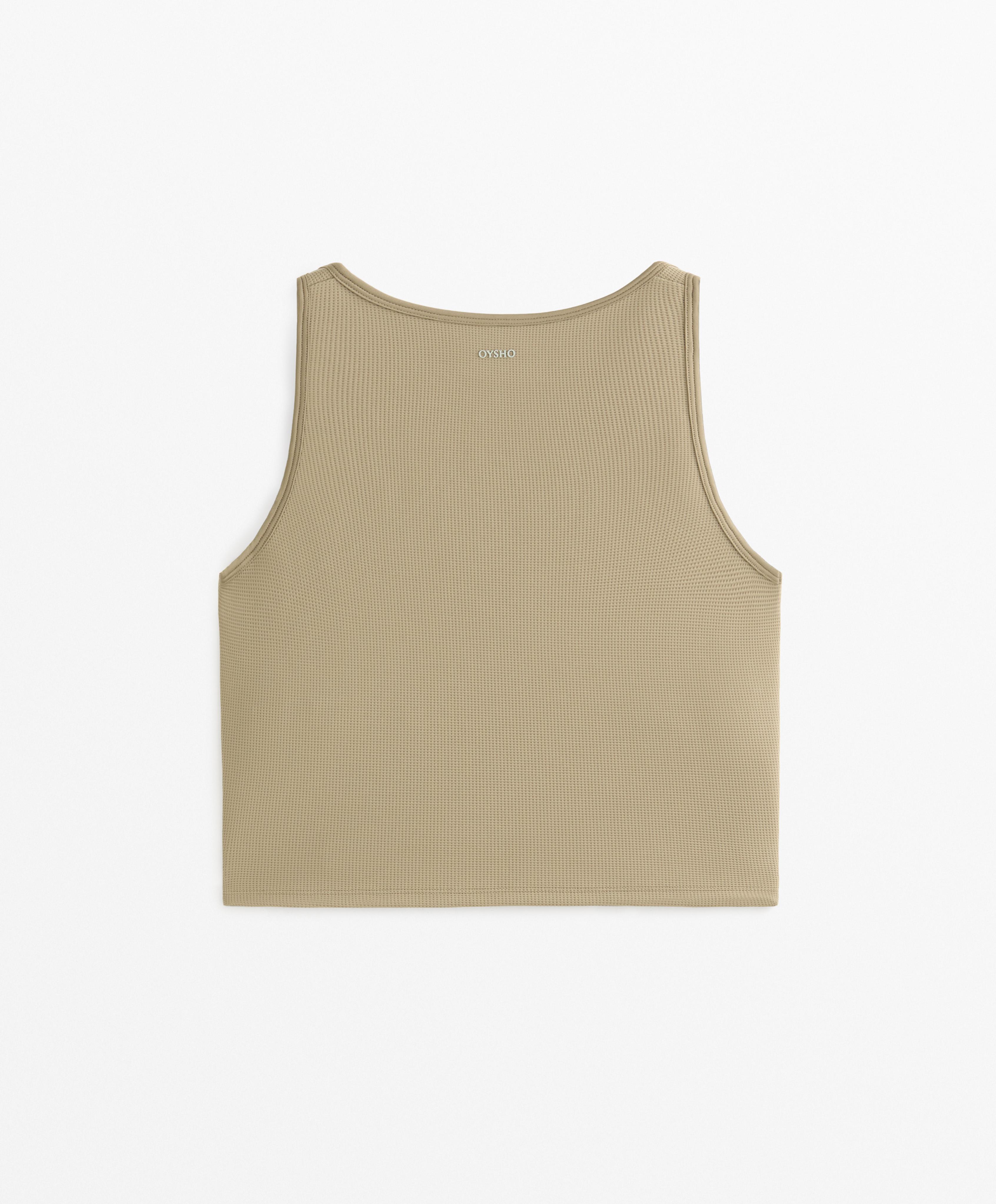 Tank top Waffle kolsuz