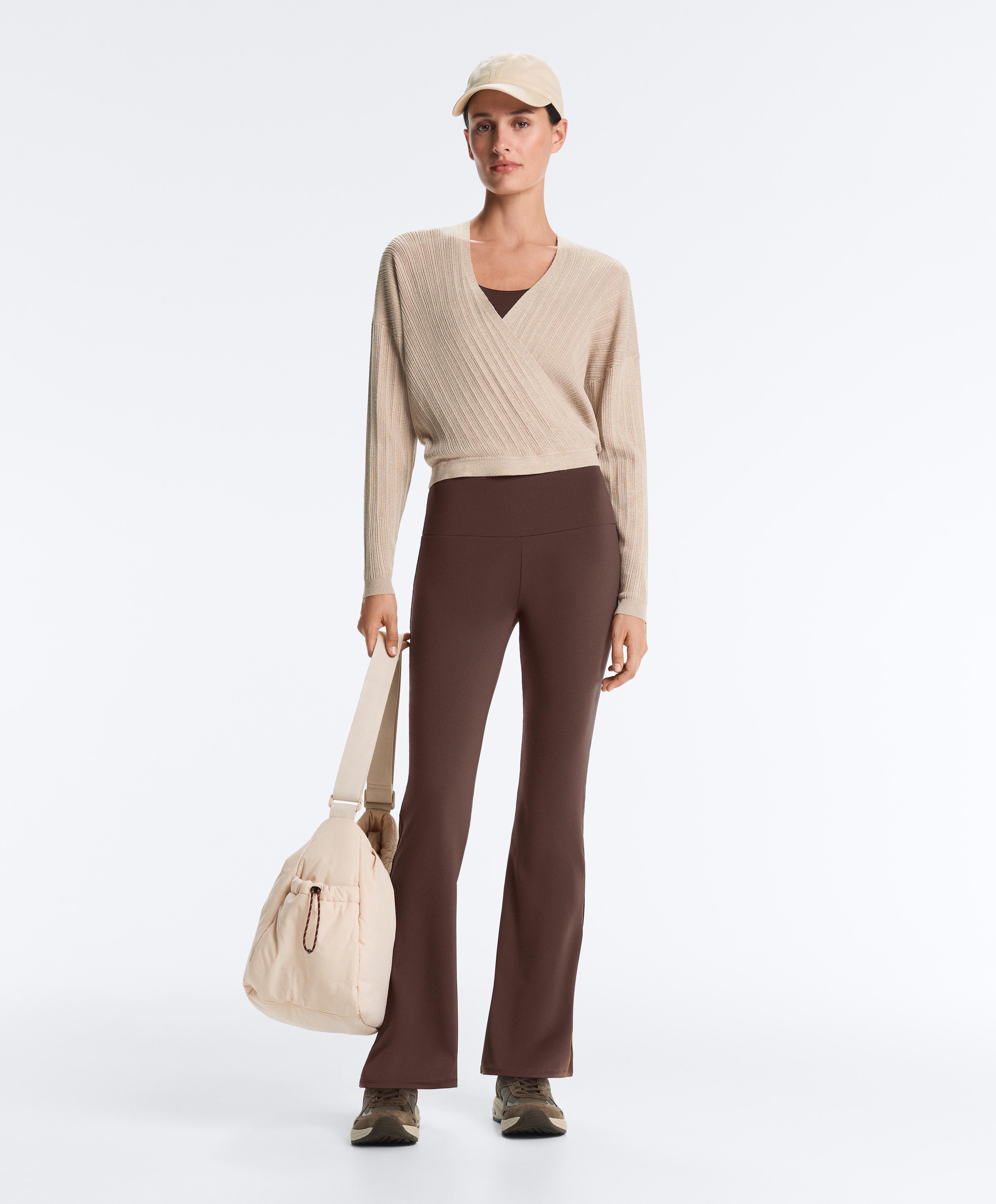 Džemper Pletena tkanina Rib na preklop