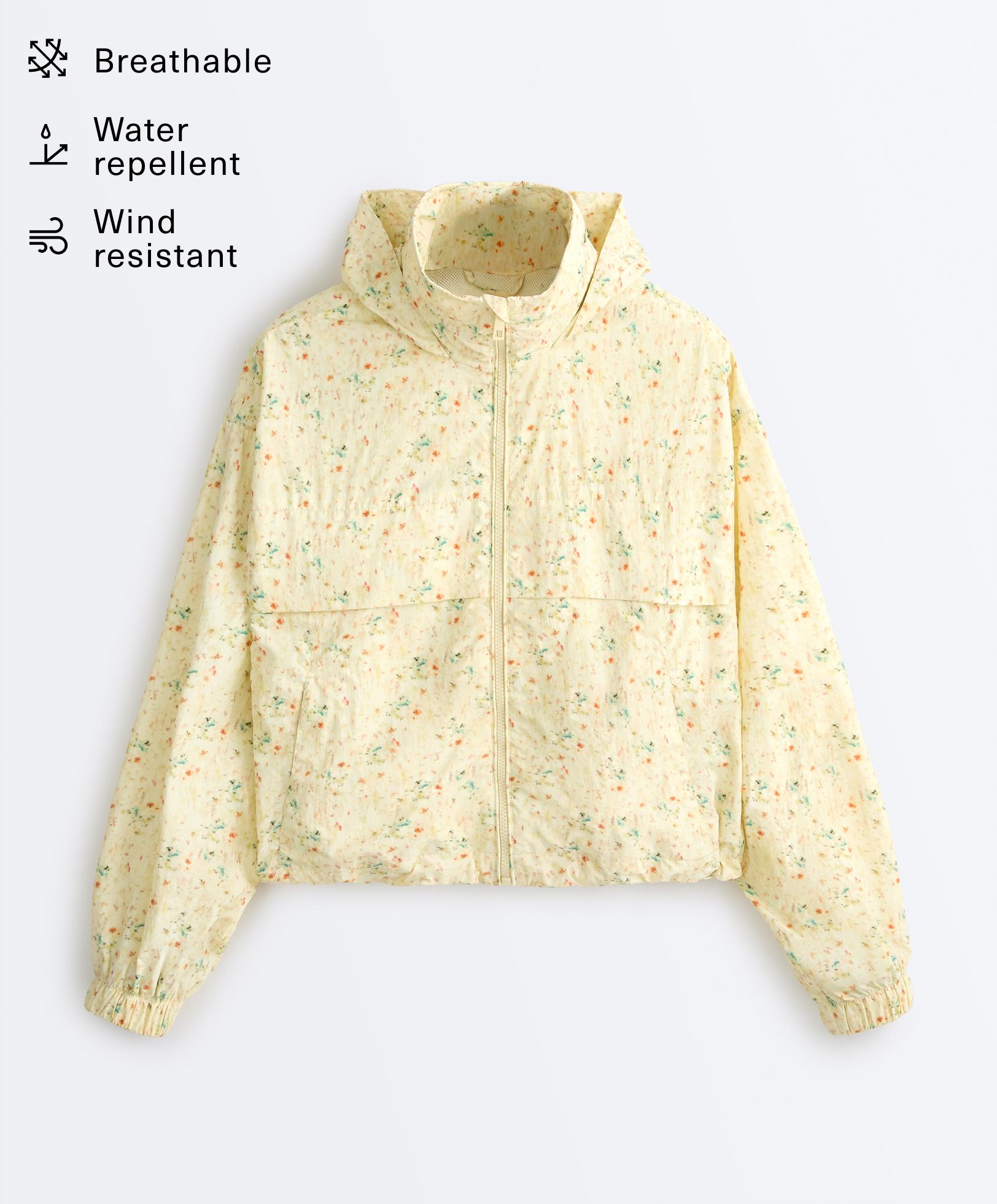 Printed water-repellent track jacket — YELLOW