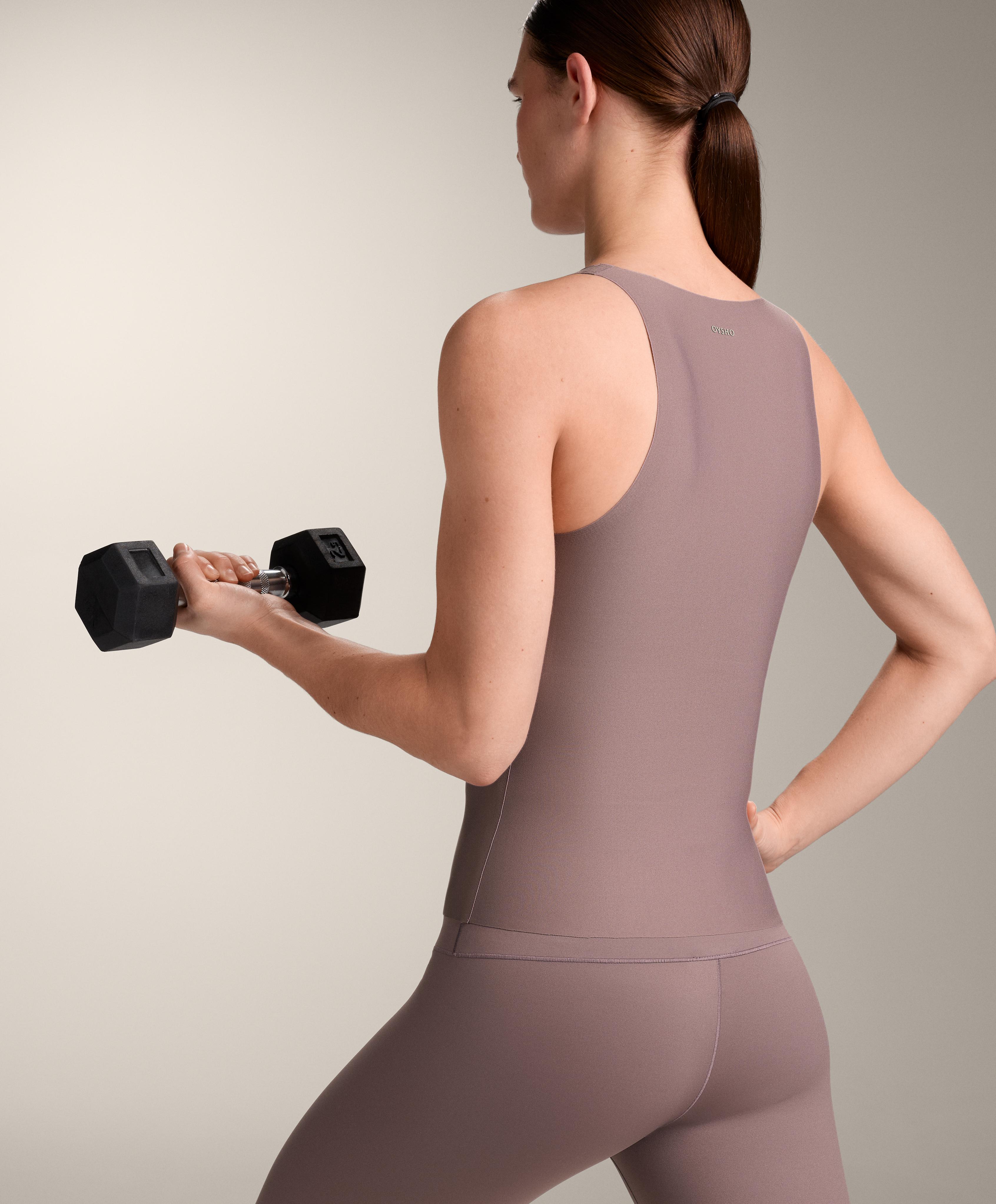 Perfect-adapt strap Tank top — GREY-LILAC