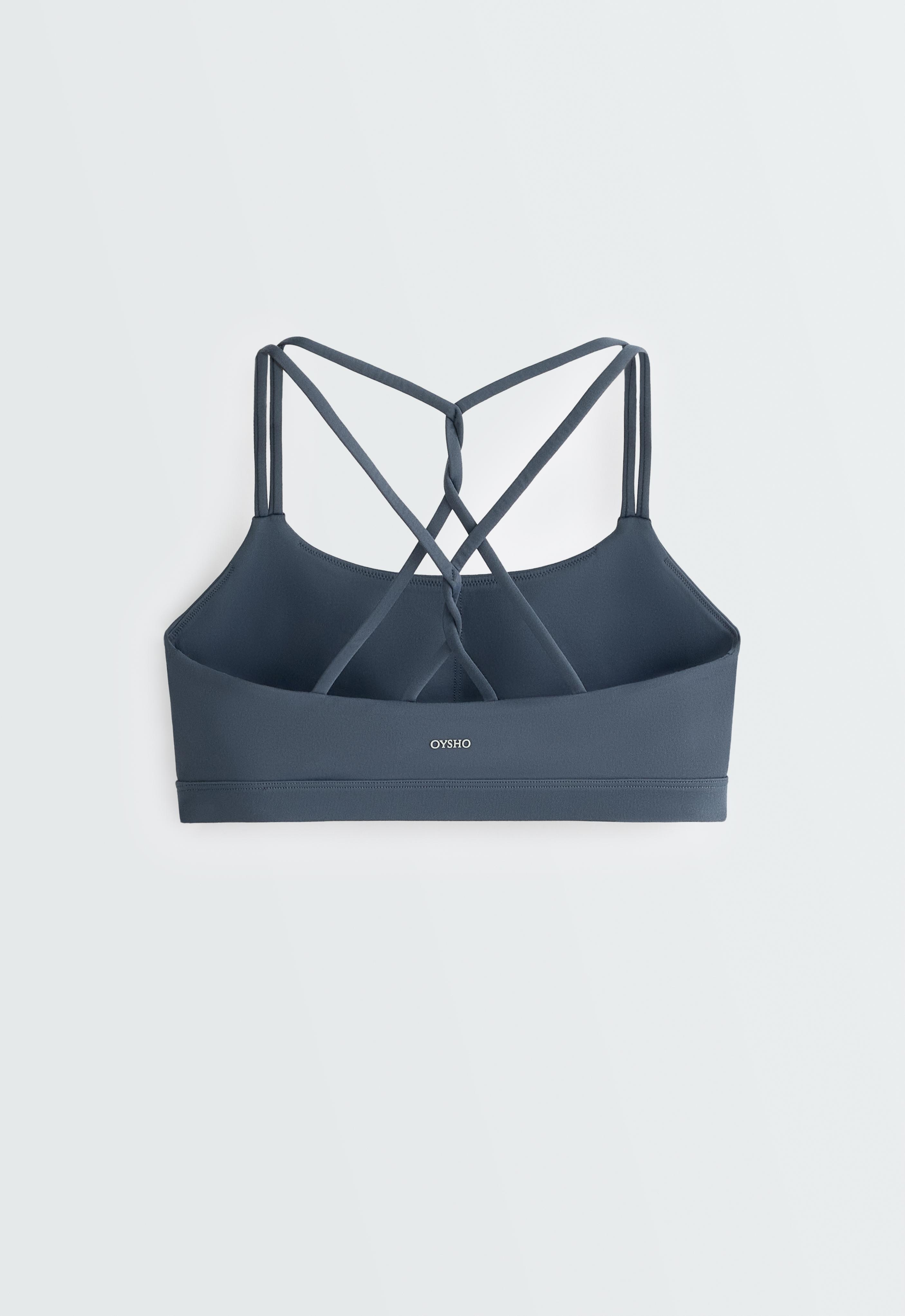 Oysho Hafif destekli çapraz askılı Comfortlux spor sütyeni görsel 6