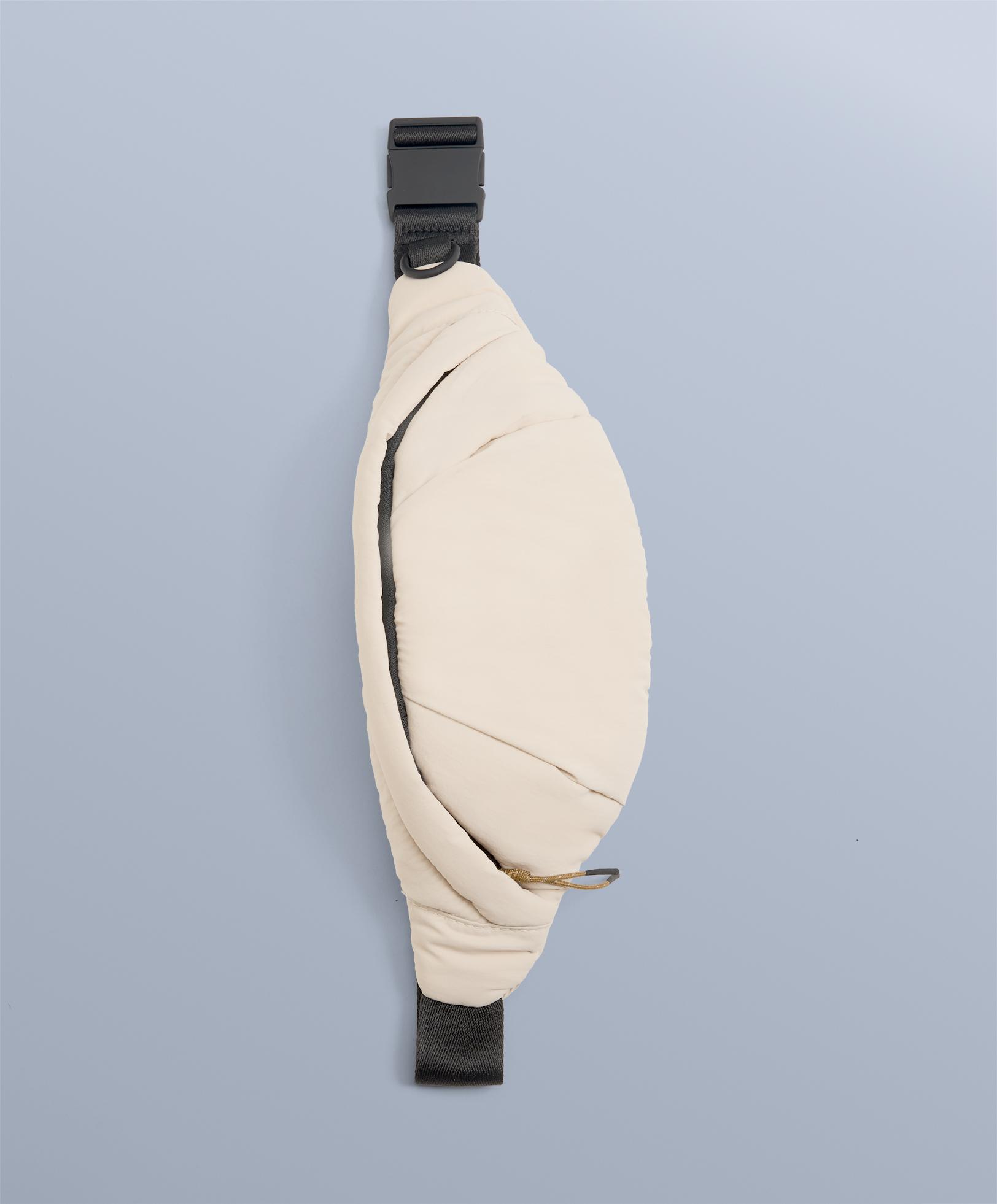 Water-repellent nylon belt bag — ECRU