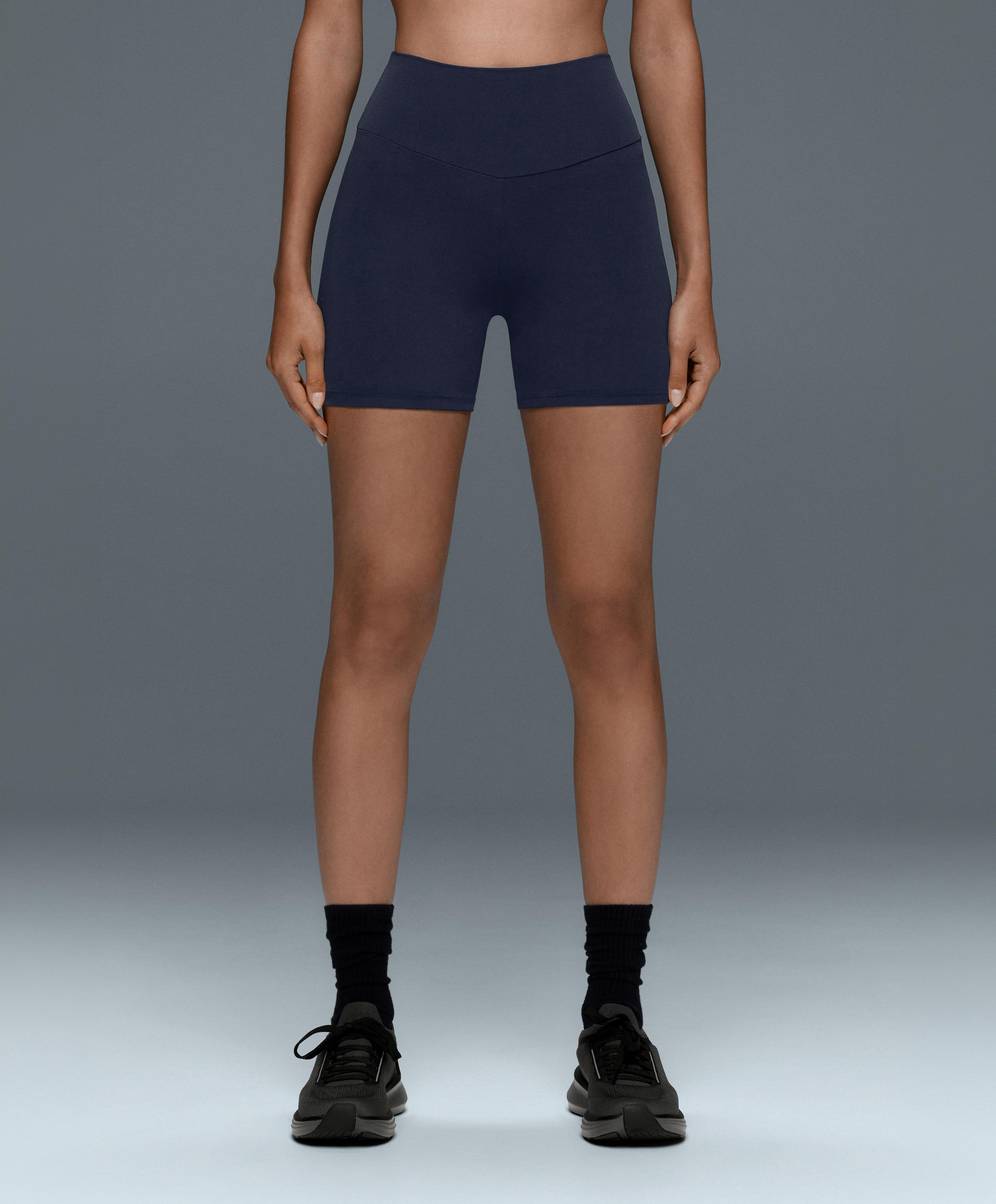 Comfortlux high-waisted 10cm hot pants — NAVY BLUE
