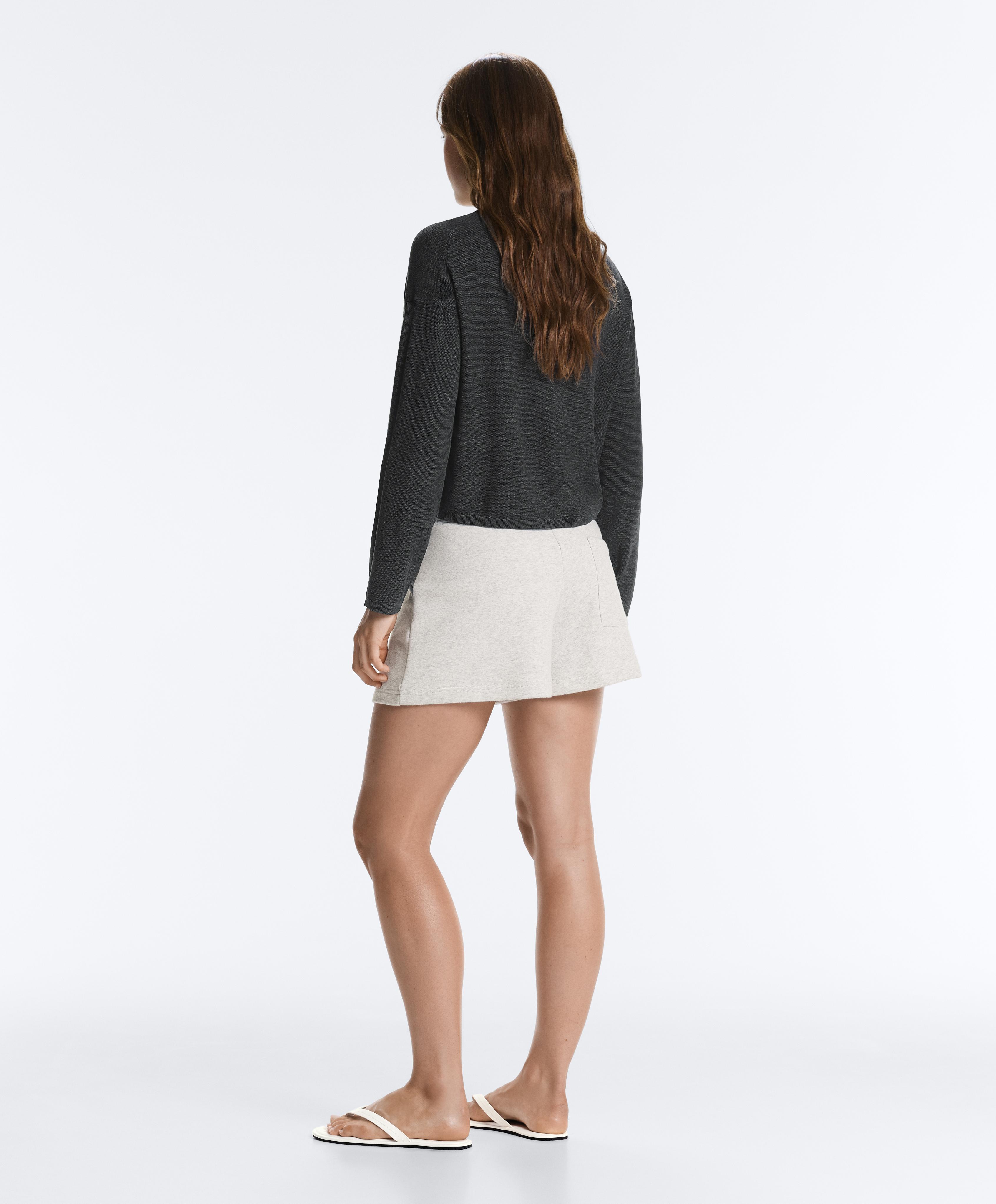 Long-sleeve waffle knit jumper — DARK ANTHRACITE