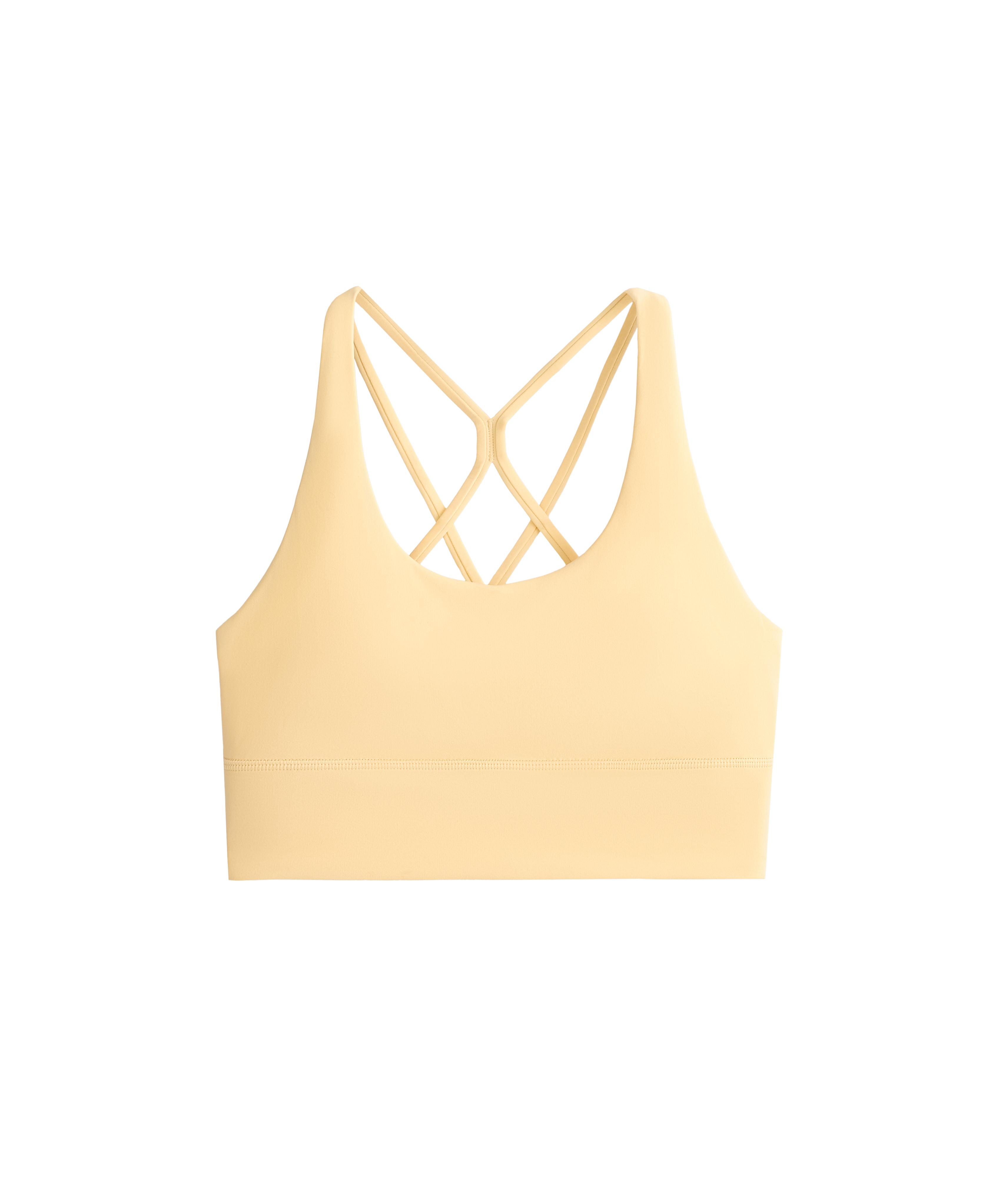 Medium-support Comfortlux sports bra with cups — PALE YELLOW