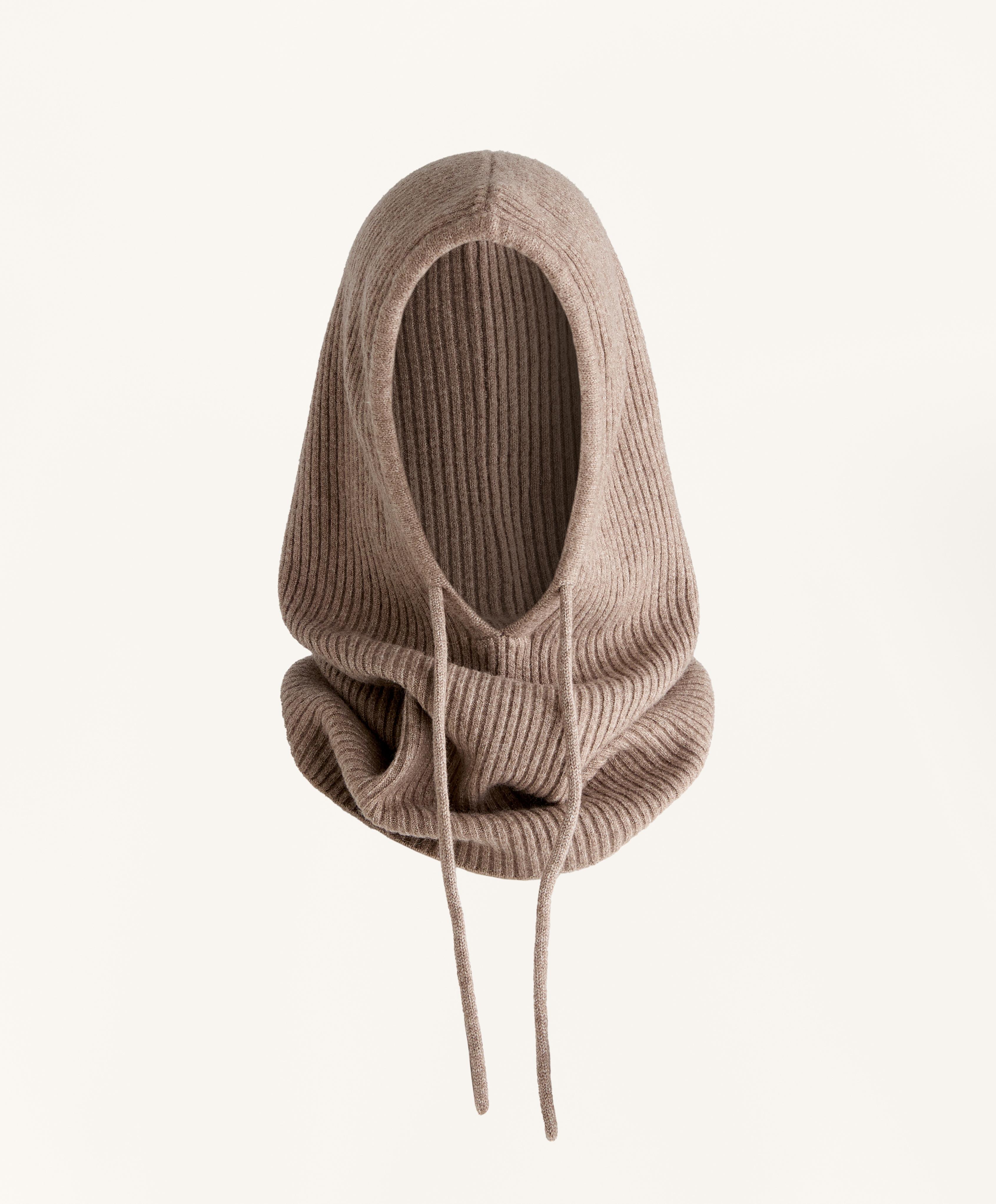 Rib knit balaclava
