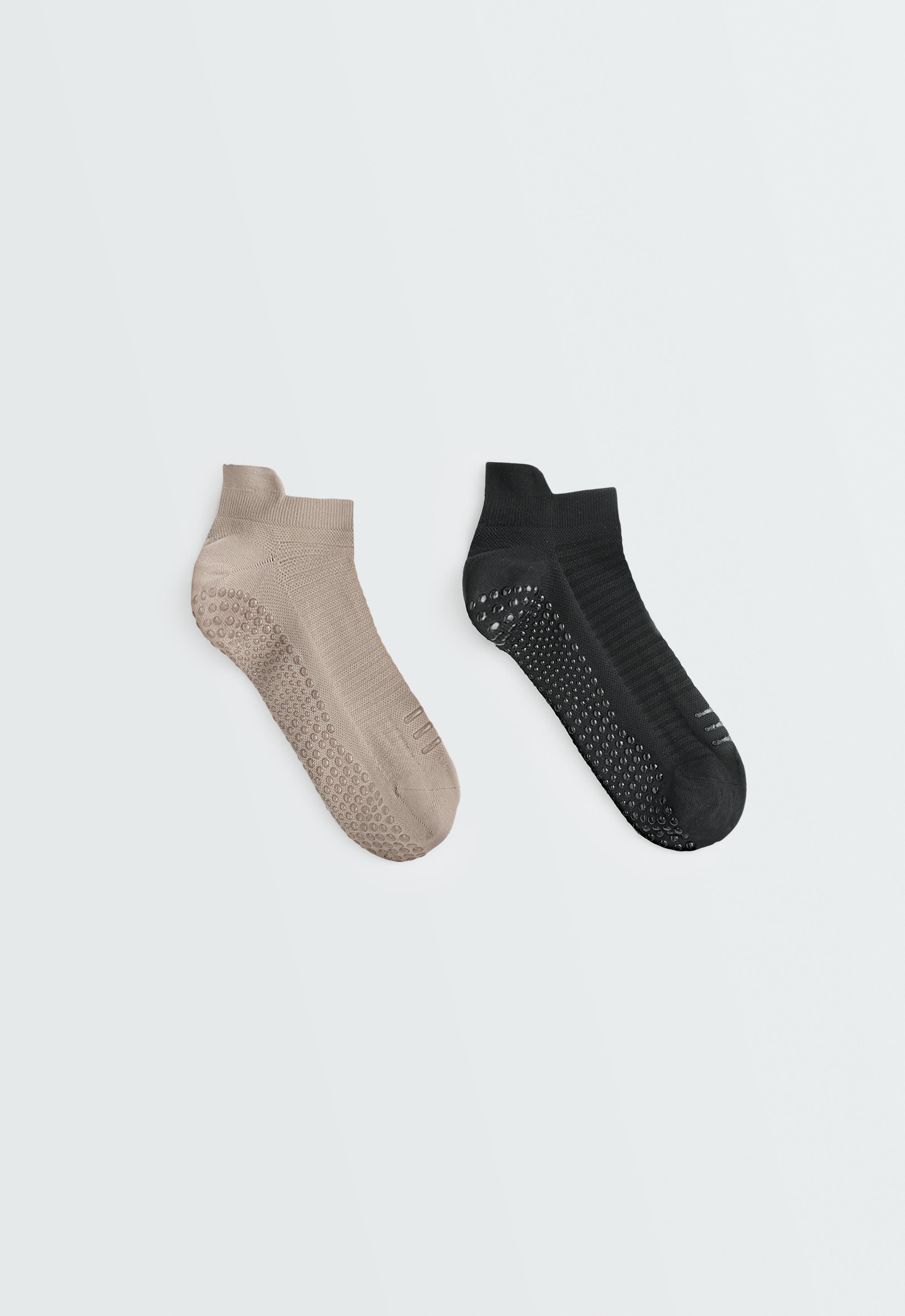 2 pāri poliamīda maisījuma sneaker zeķu jogai un pilates
