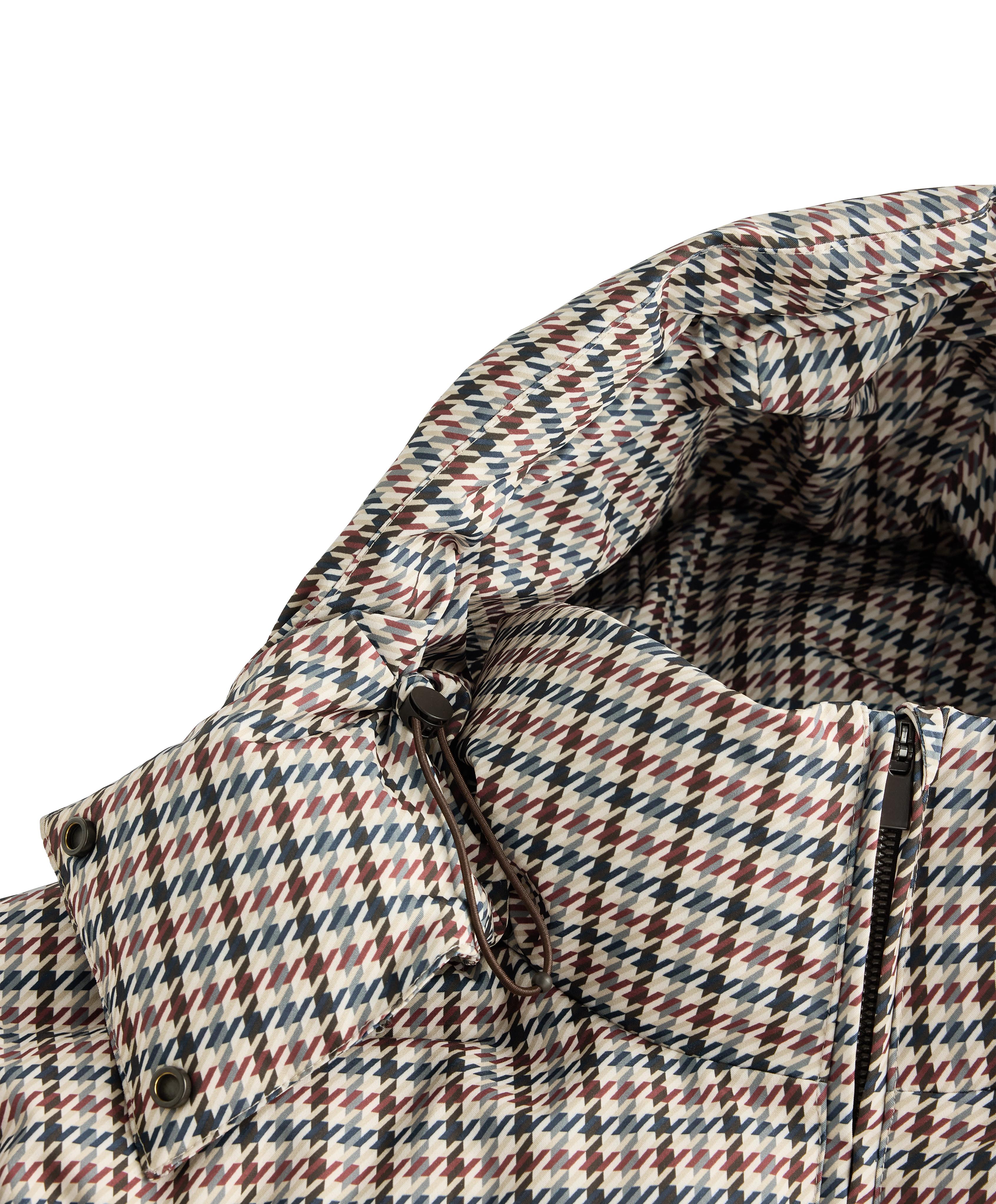 Printed padded jacket 80% down and 20% feather MINARDI PIUME SKI 10k — PALE MINK