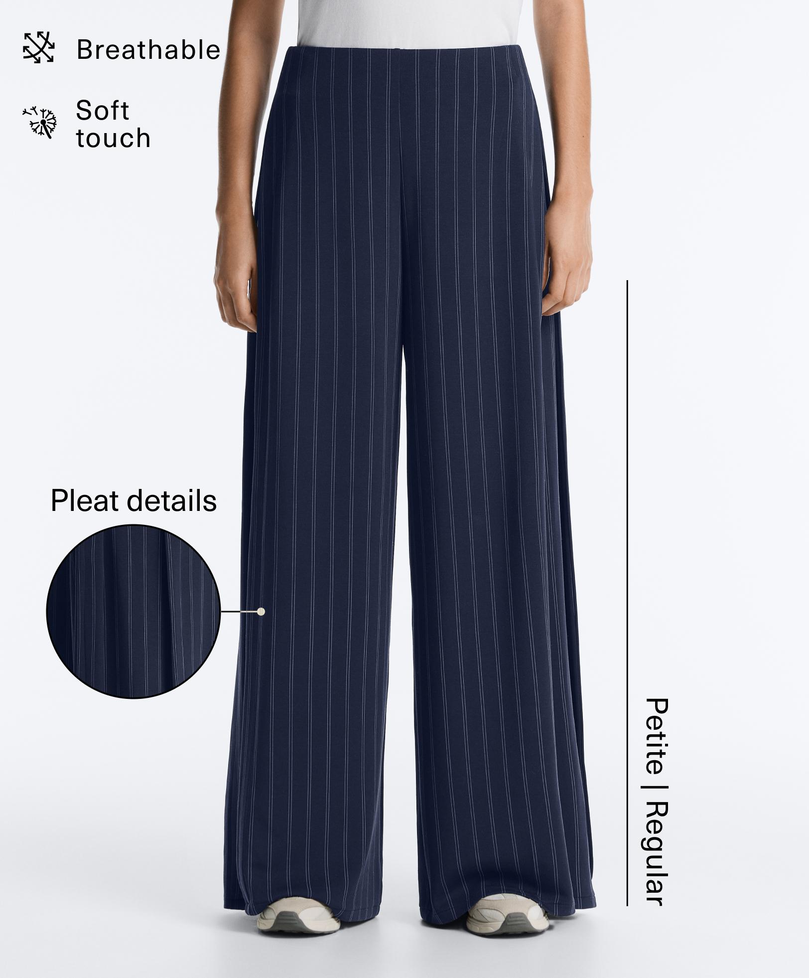 Широкі штани з бічною складкою та м'яким модалом