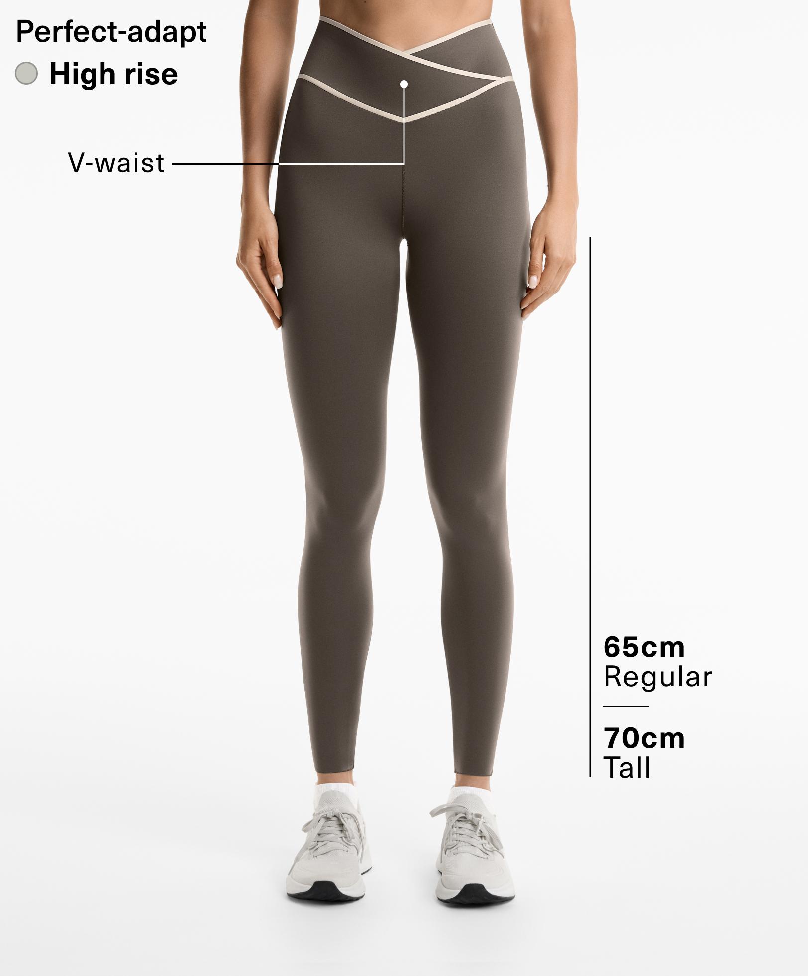 Perfect-adapt crossover V-cut waist 65cm ankle-length leggings