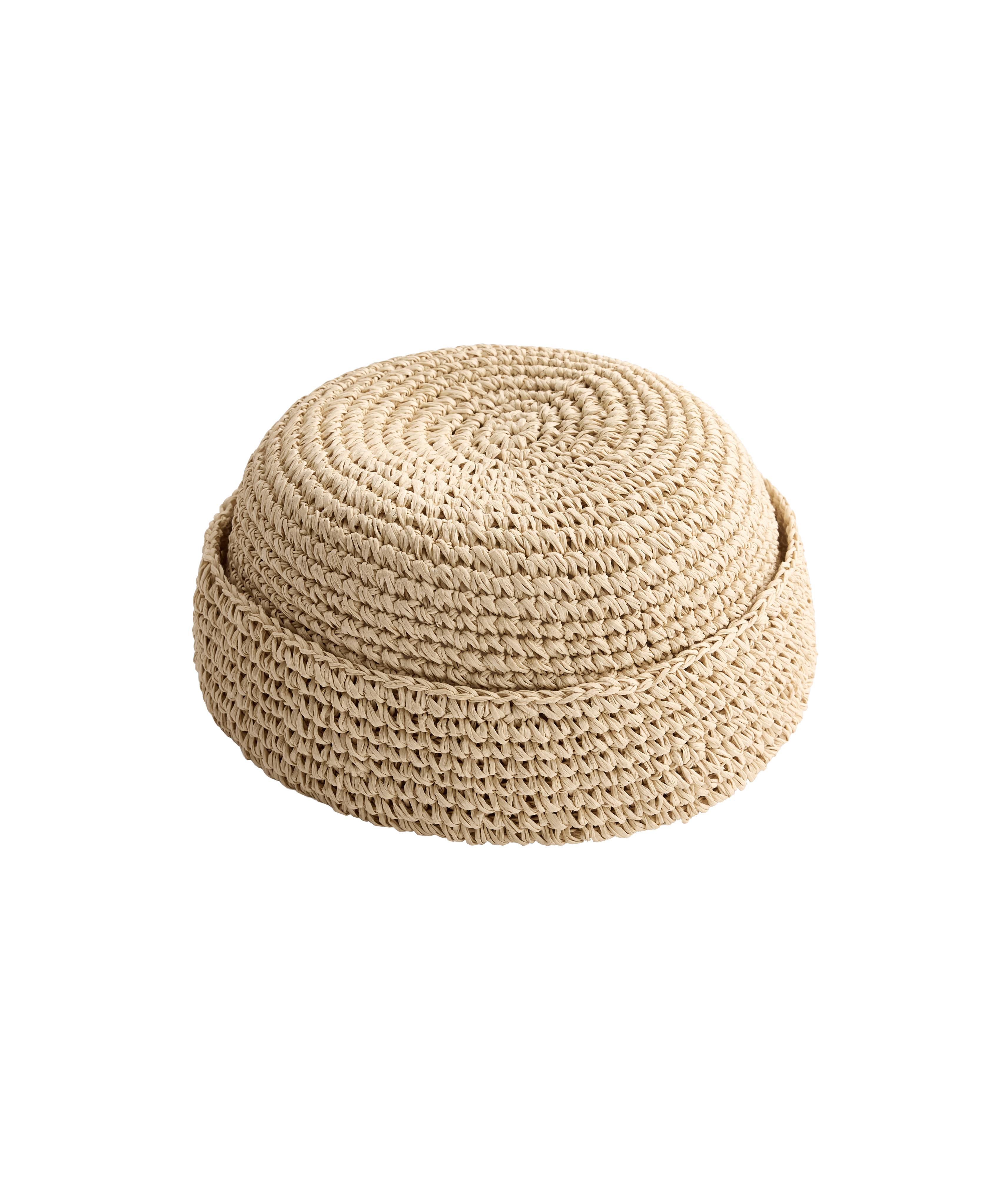 Raffia-effect sailor hat — NATURAL