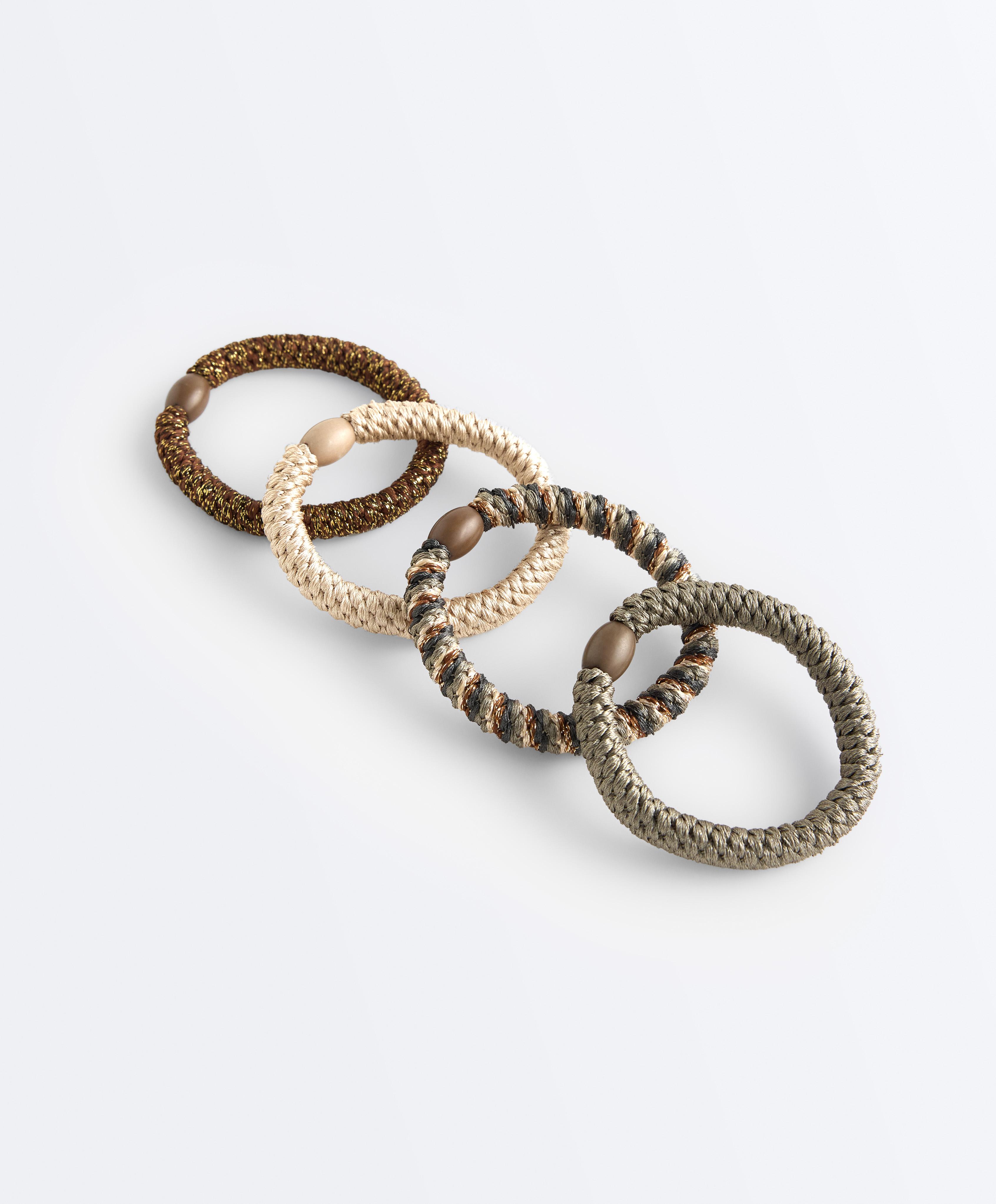 4 braided scrunchies - Sale