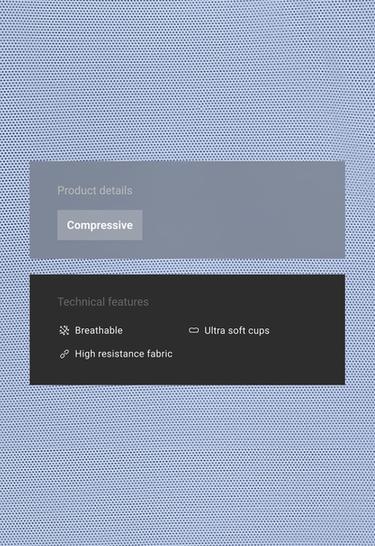Sheer compressive tank top — MID GREY-BLUE 2