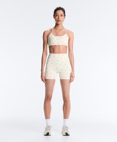 Evermove low-support floral sports bra — PALE ECRU 3