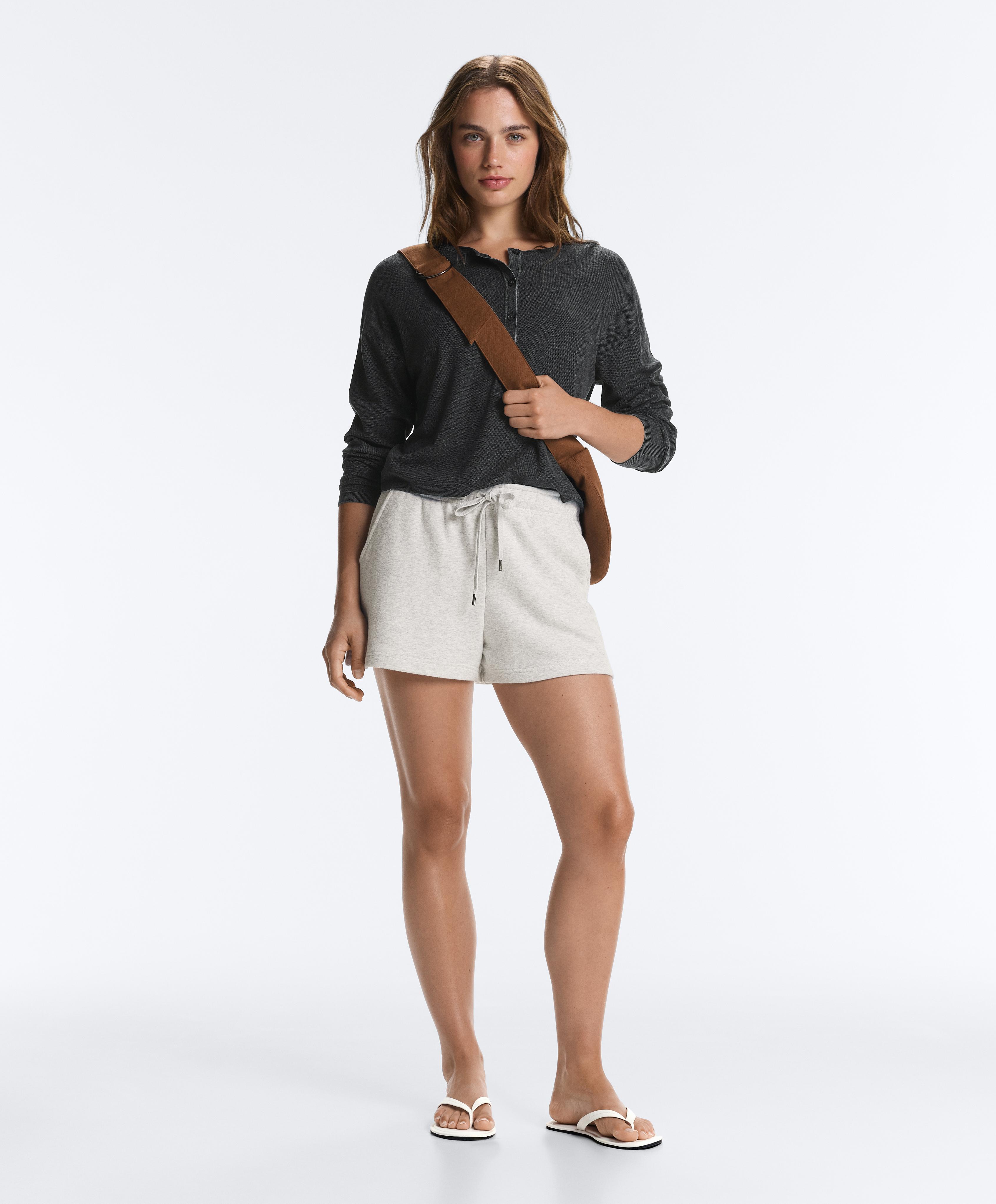 Long-sleeve waffle knit jumper — DARK ANTHRACITE