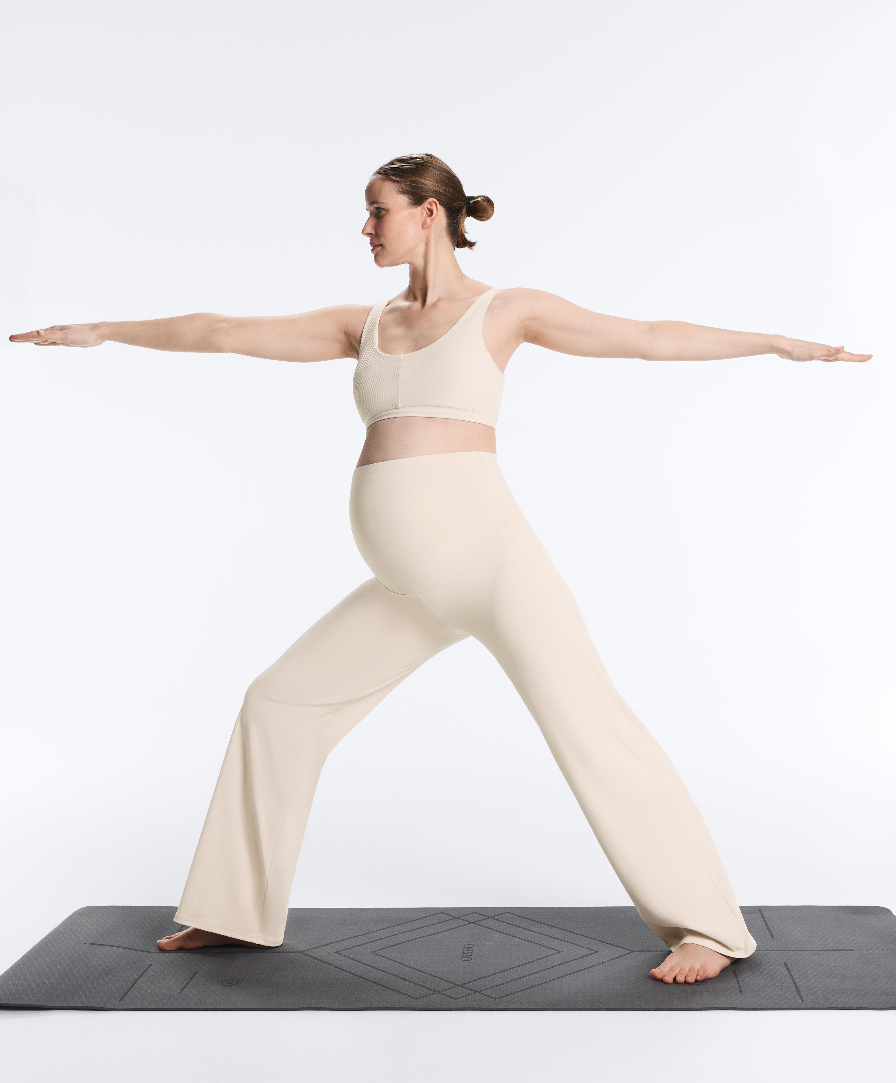 Comfortlux maternity straight-leg trousers — PALE BEIGE