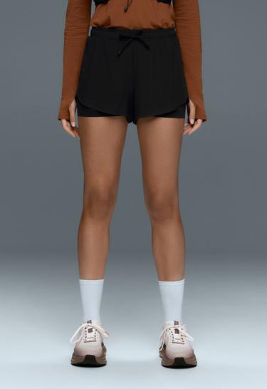 Light Touch 2-in-1 mid-rise shorts — BLACK 3