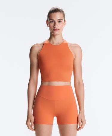 Comfortlux strap tank top with cups — WASHED ORANGE 4
