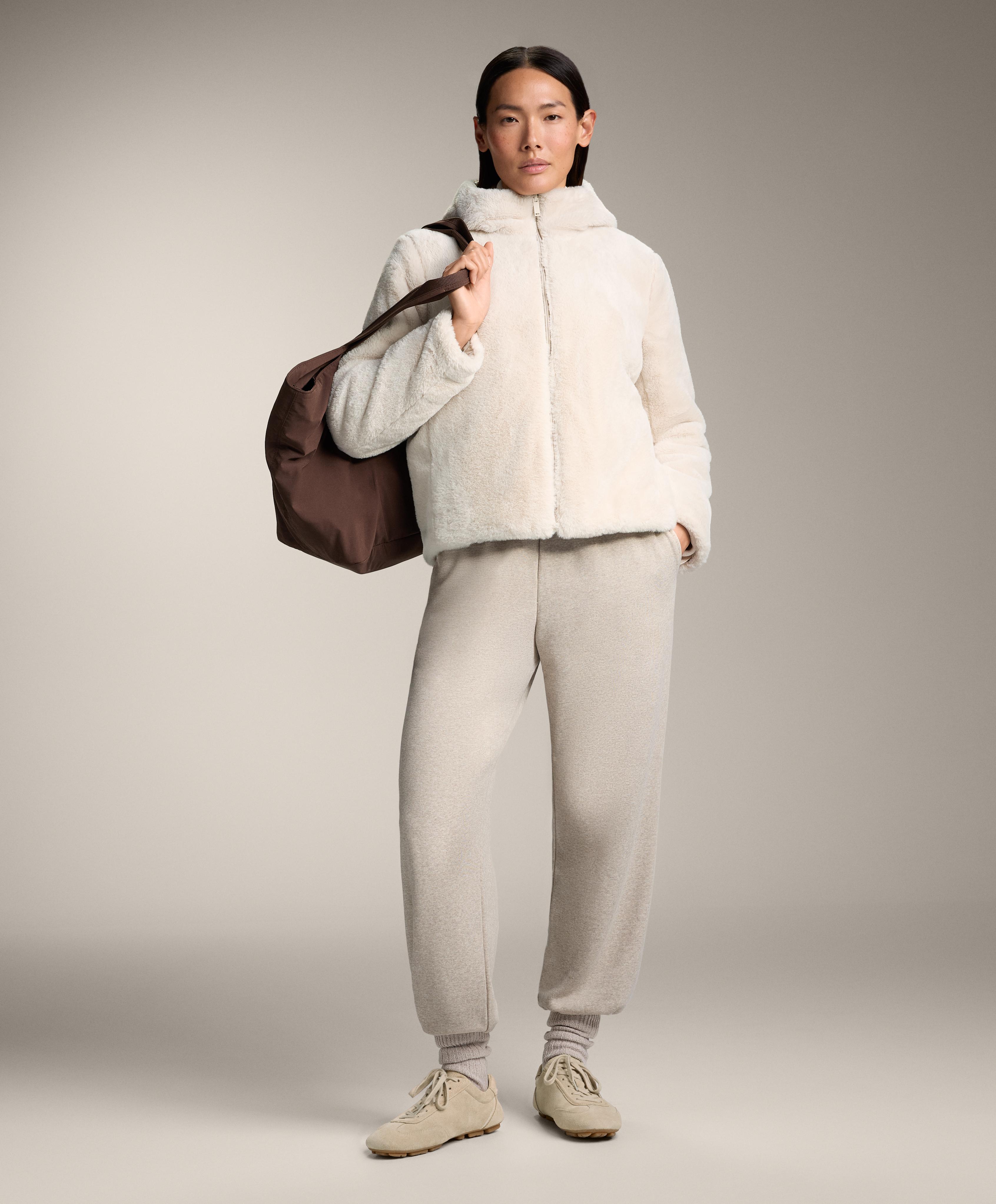 Reversible faux fur FELLEX® AEROGEL padded jacket
