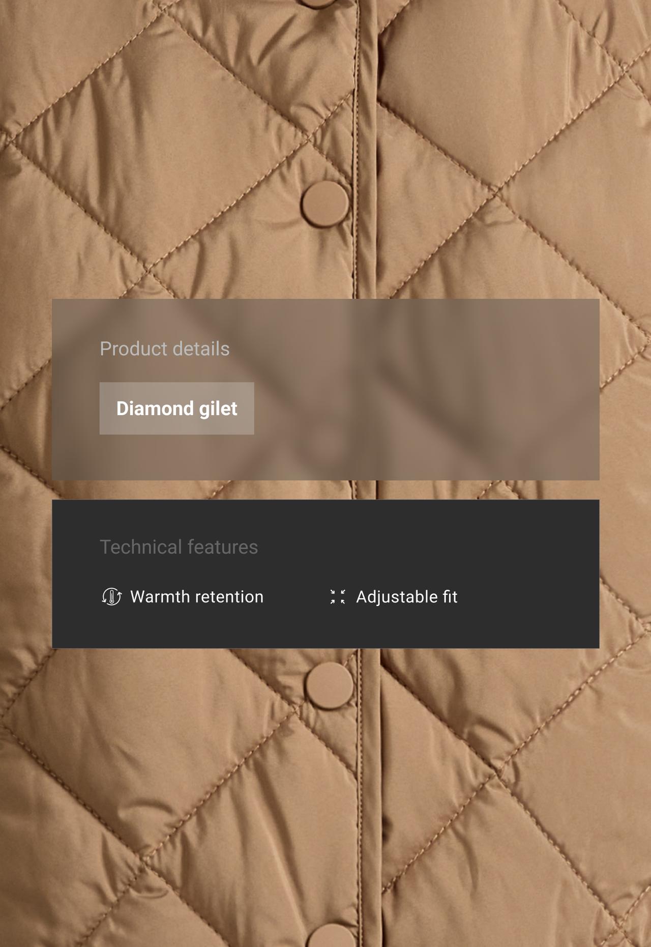 Diamond quilted gilet — COCOA