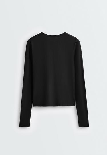 Regular Fit long-sleeve cotton-blend T-shirt — BLACK 6