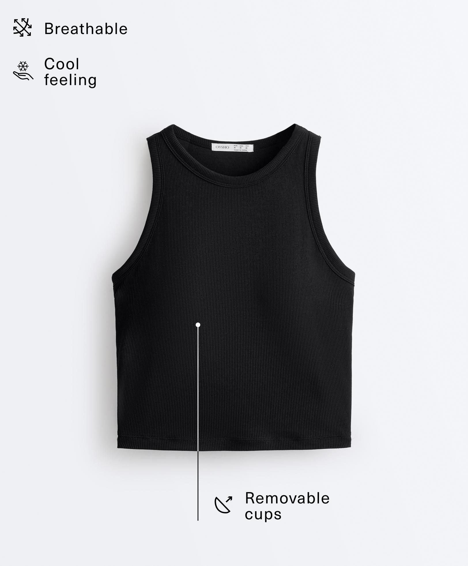 Μακρύ tank top rib από μείγμα μοντάλ