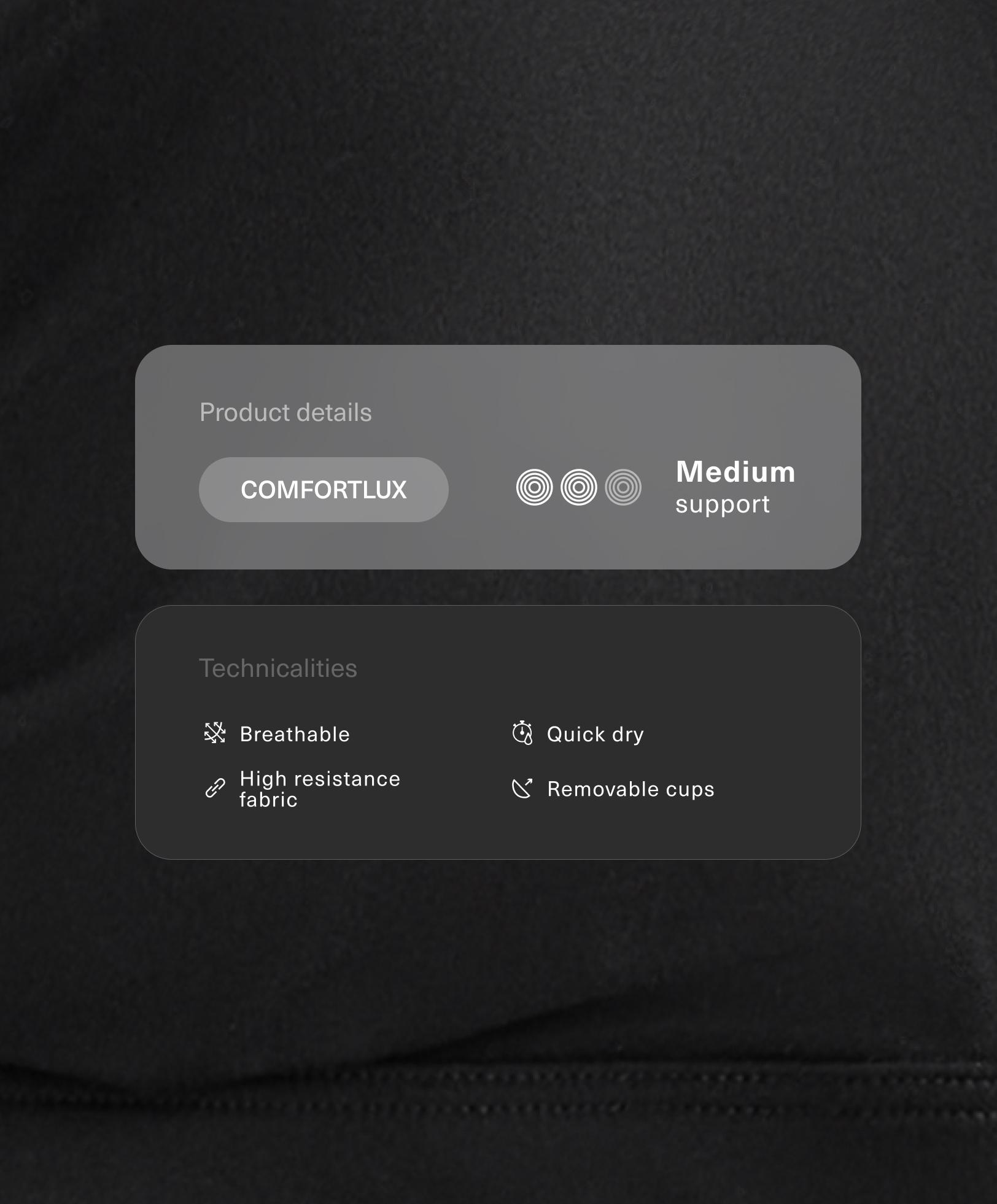 Comfortlux twist sports bra medium support cups - Sale