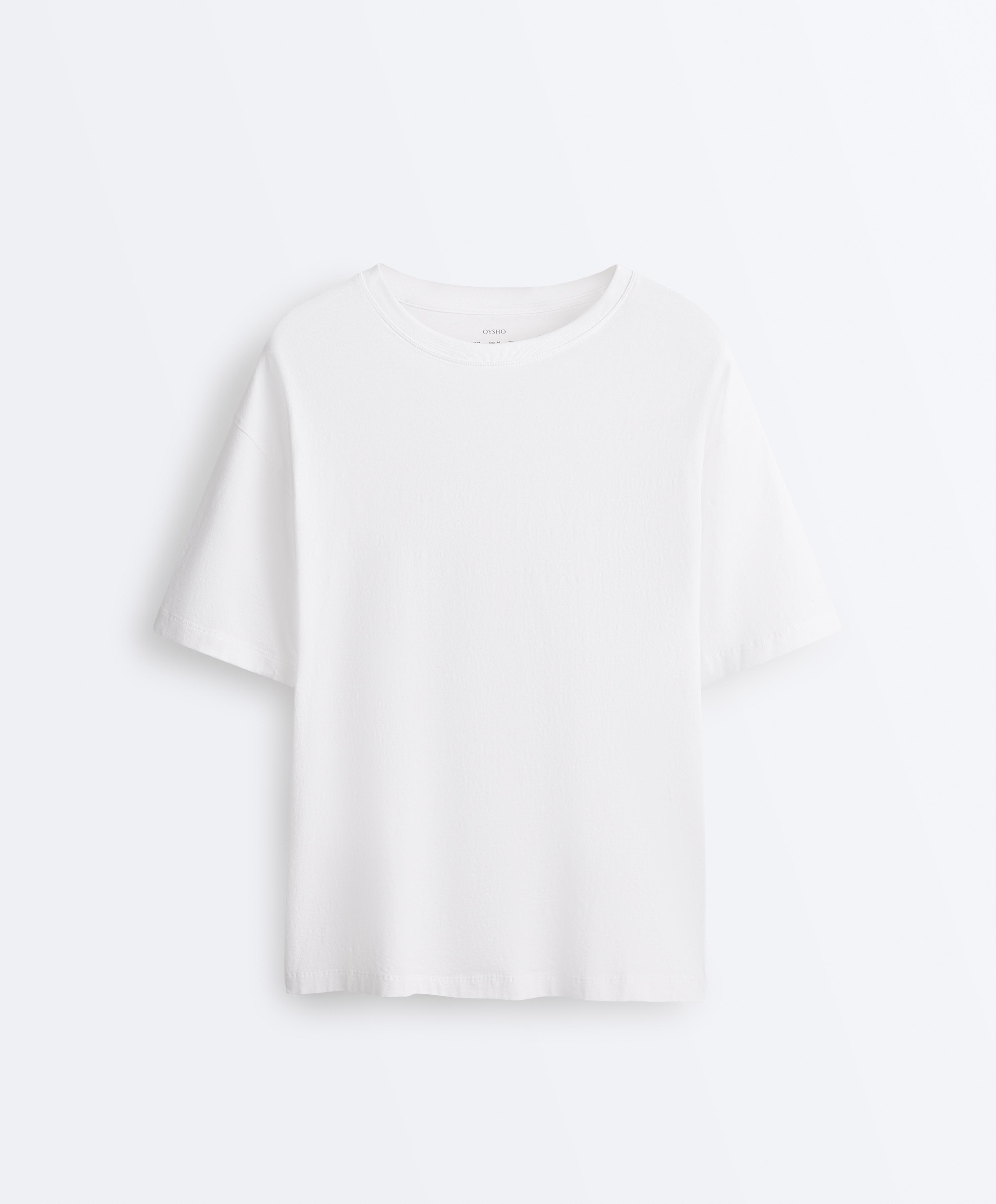 T-shirt à manches courtes en coton mélangé T-shirt à manches courtes en coton mélangé