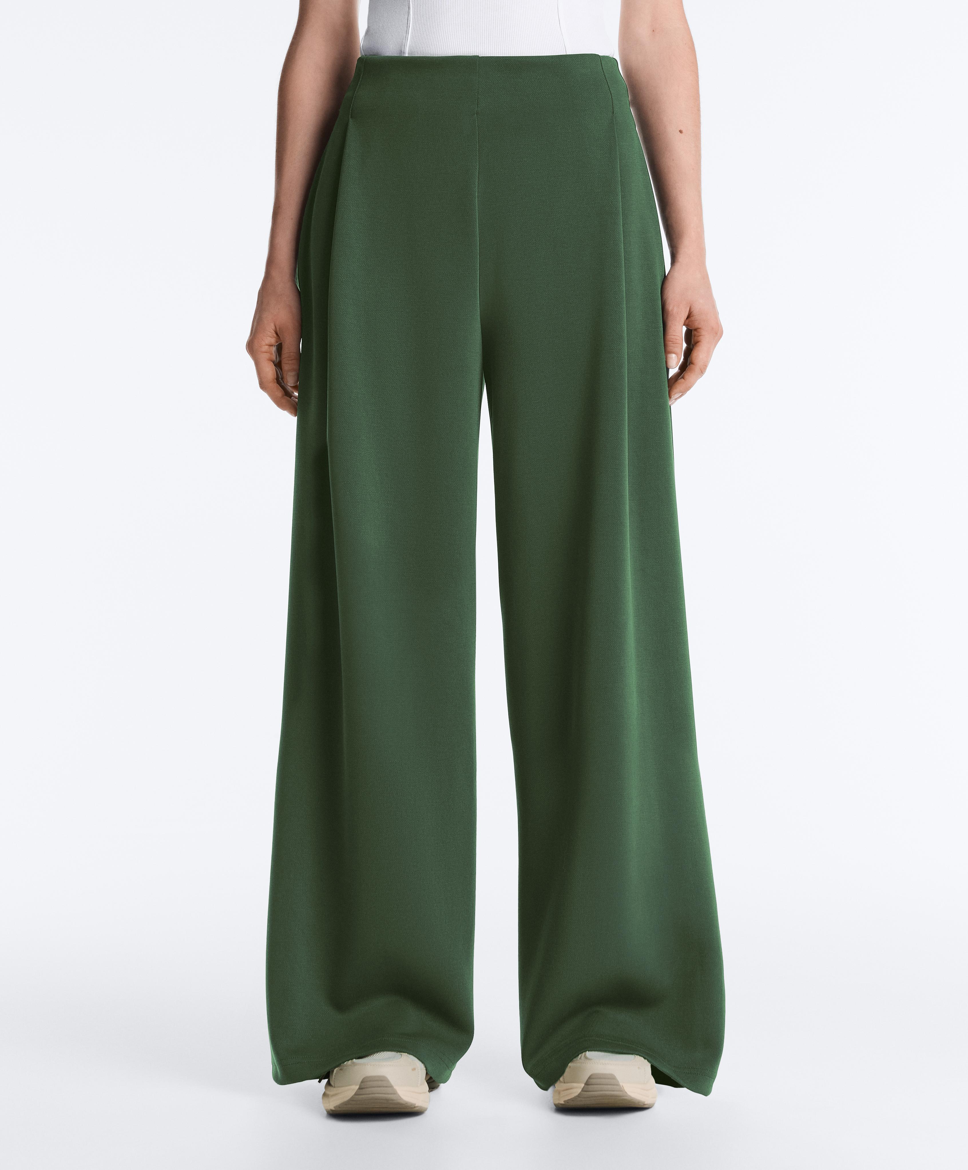 High-Rise-Hose mit Falten und Twill High-Rise-Hose mit Falten und Twill