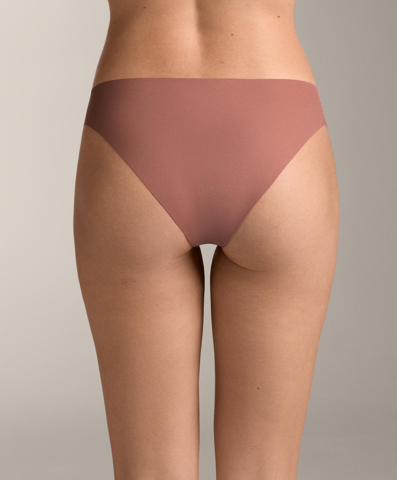5 invisible polyamide blend V-cut classic briefs — BEIGE