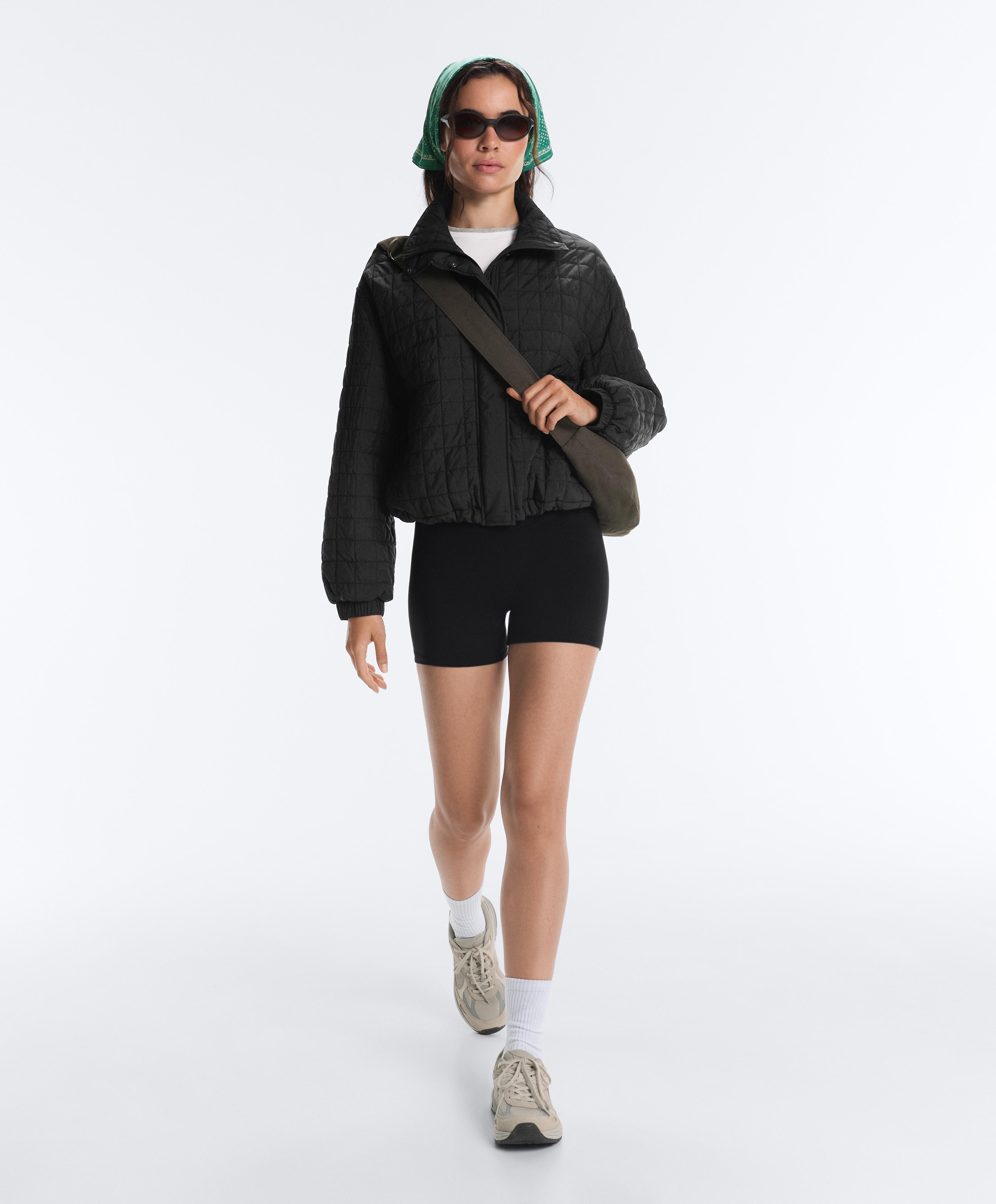 Short FELLEX® AEROGEL padded jacket — BLACK