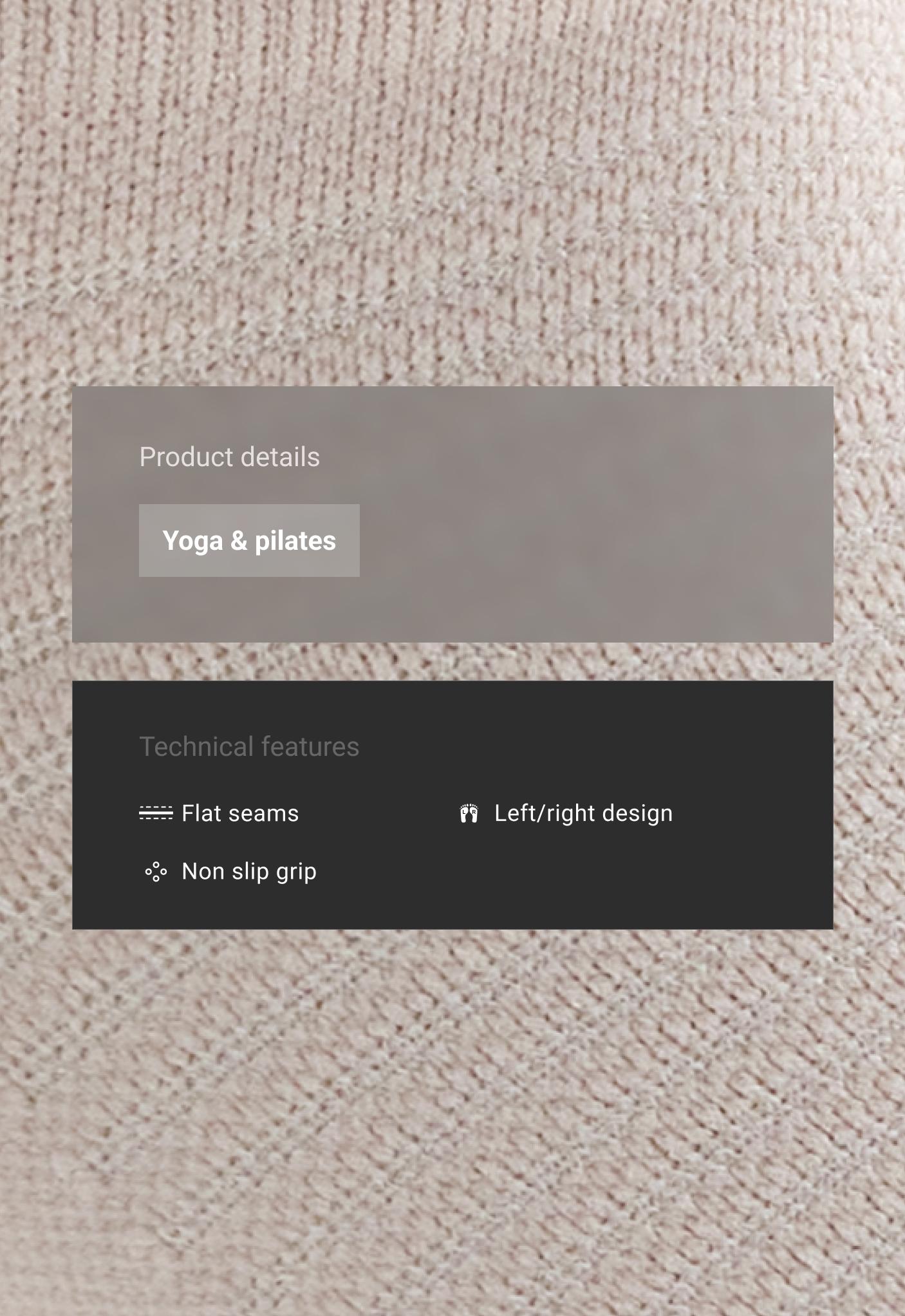 2 pairs of polyamide blend yoga and Pilates sneaker socks
