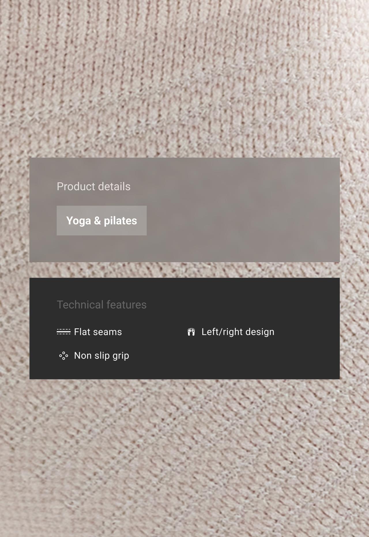 2 pairs of polyamide blend yoga and Pilates sneaker socks — LIGHT STONE