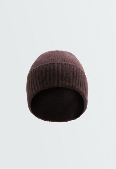 100% cashmere knit beanie — CHOCOLATE       1