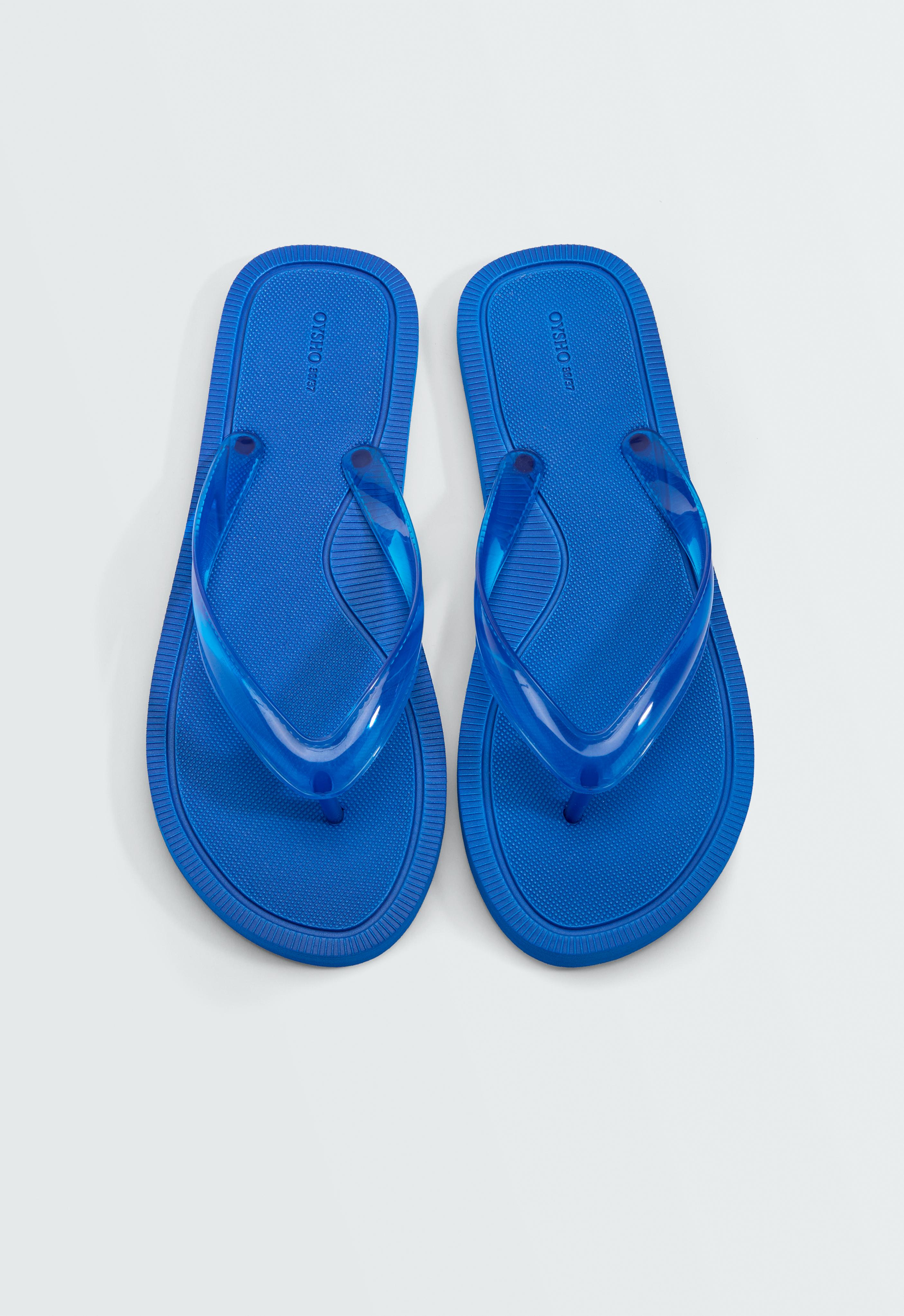 Textured beach sandals — BLUE