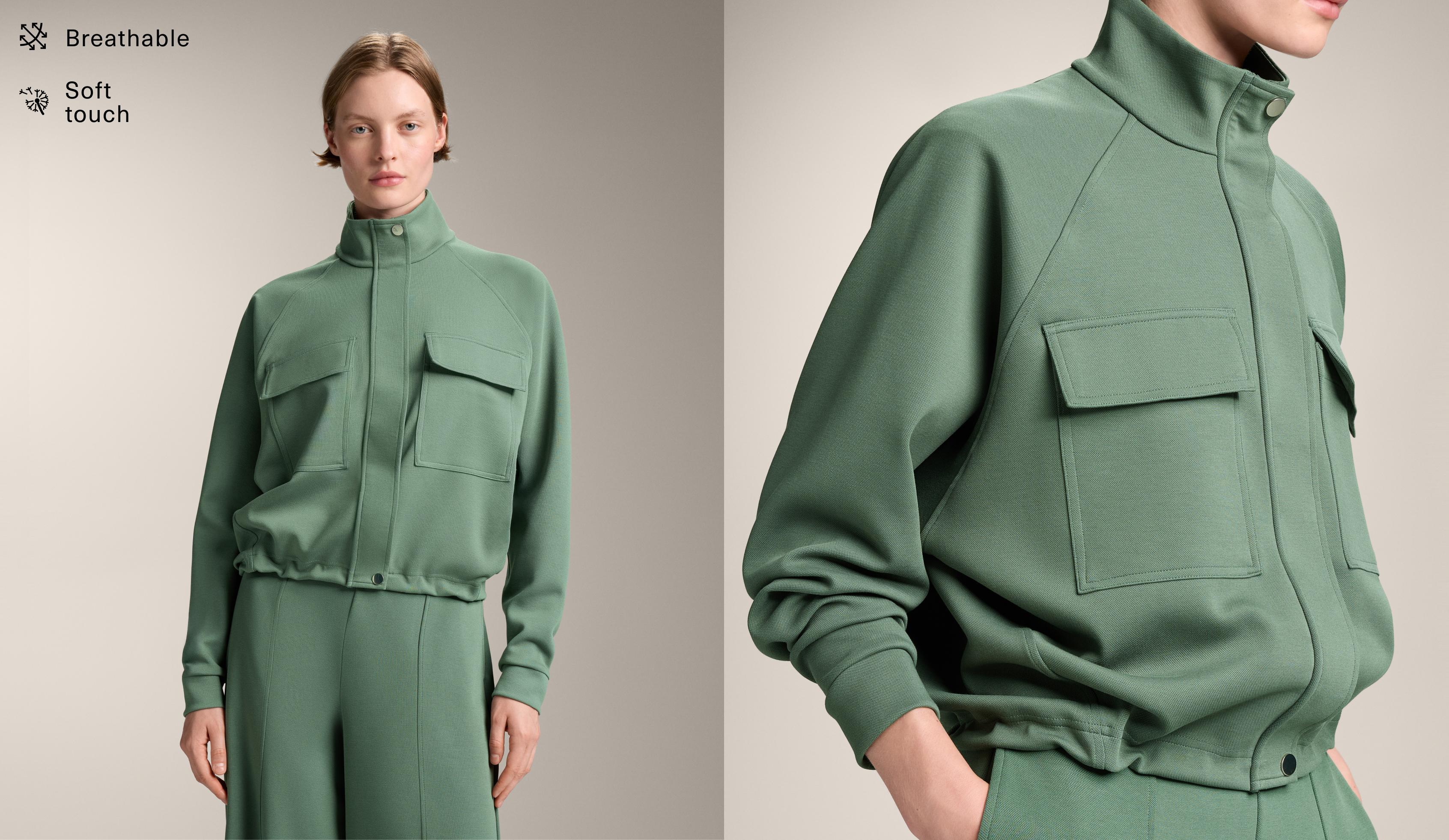 جاكيت بيكي بجيوب ممزوج بالقطن - تخفيضات