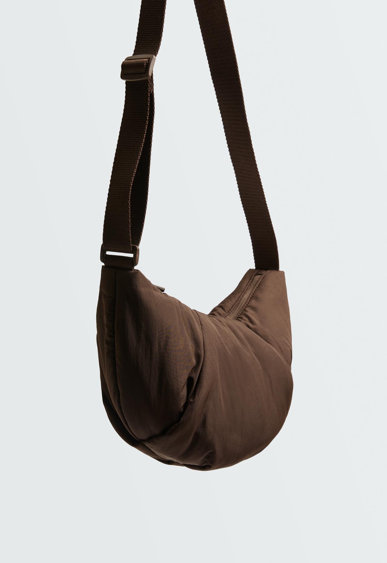 Quilted crossbody bag — BROWN