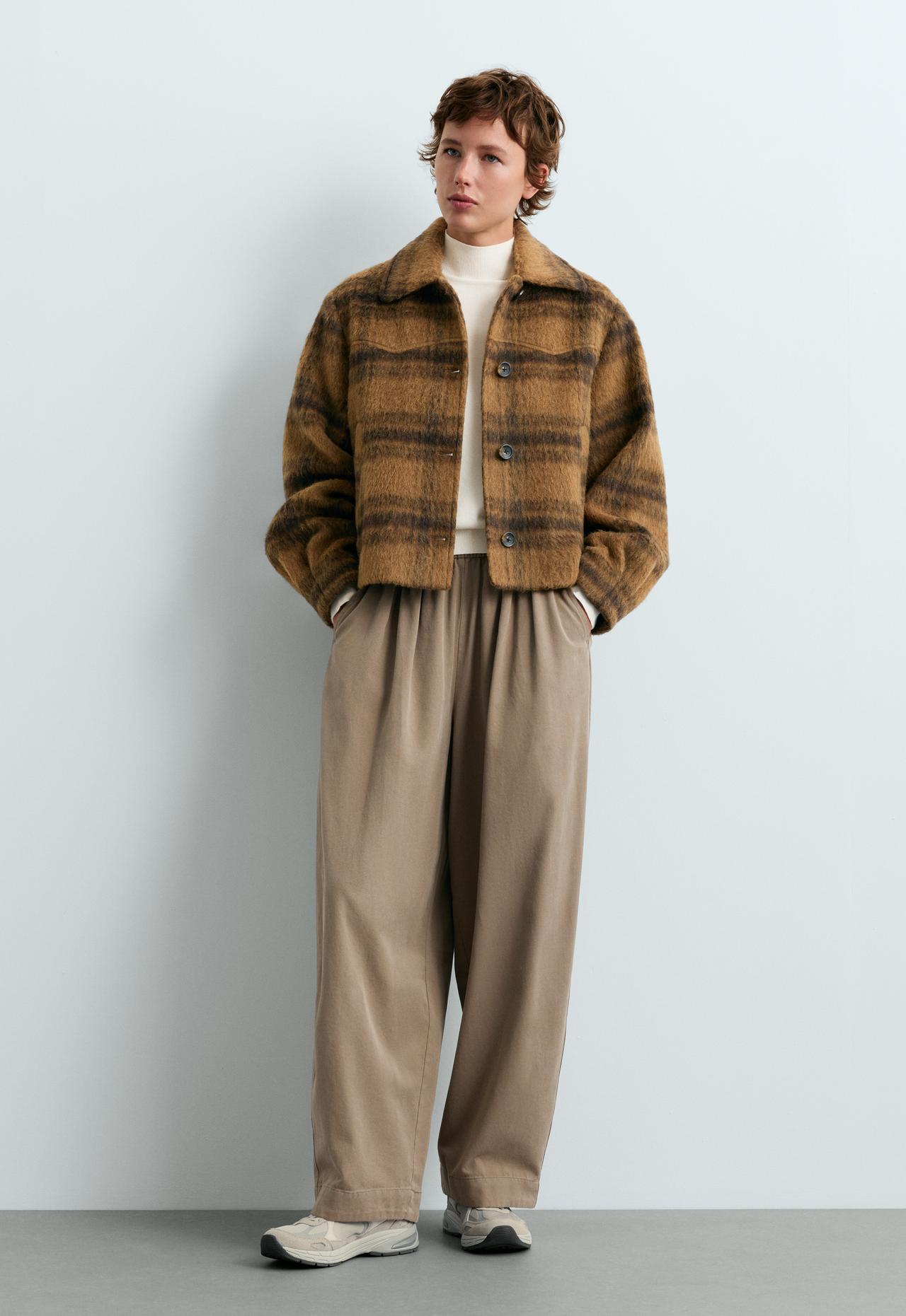 30% wool check jacket — HONEY