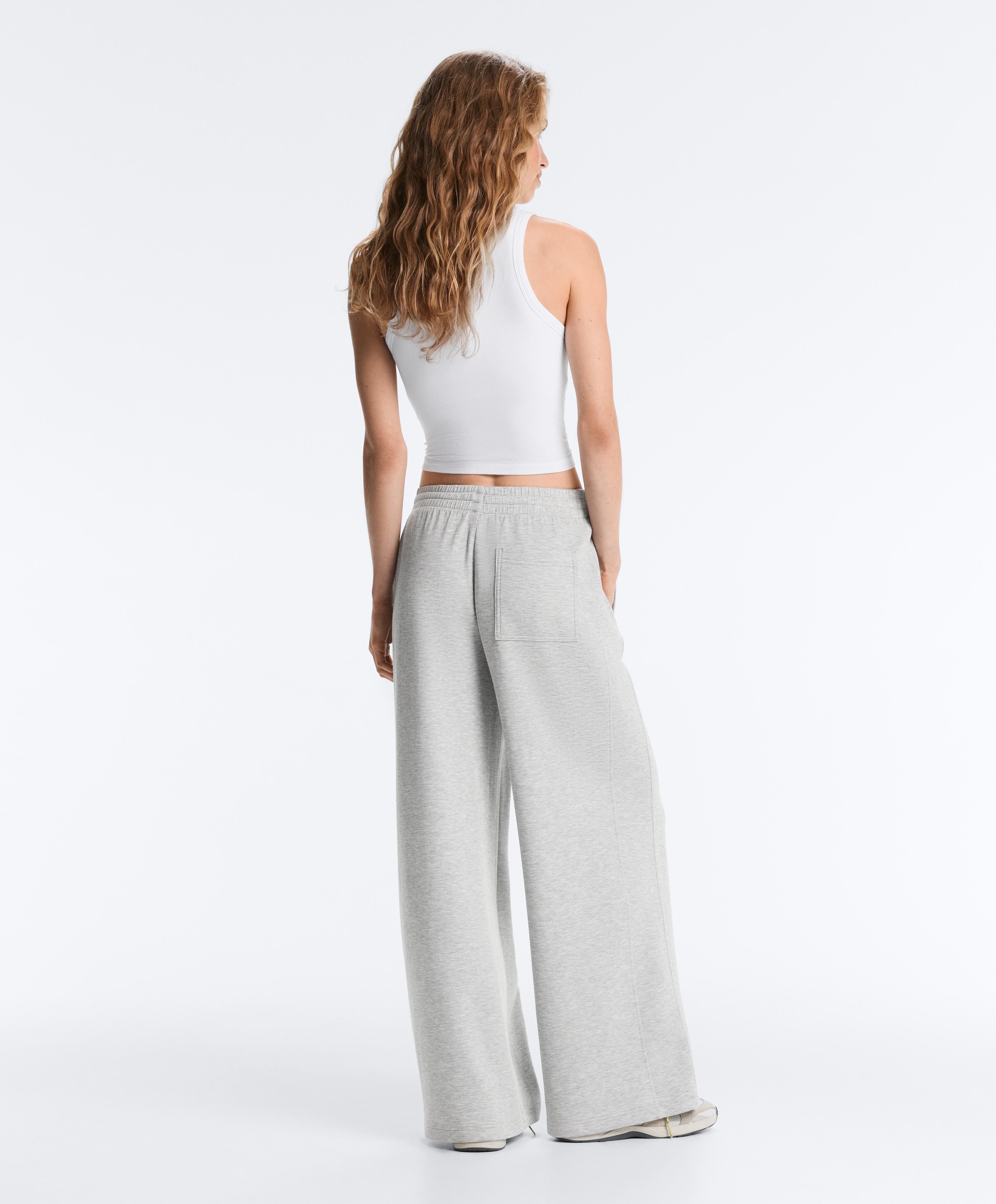 Rib modal blend long tank top — WHITE