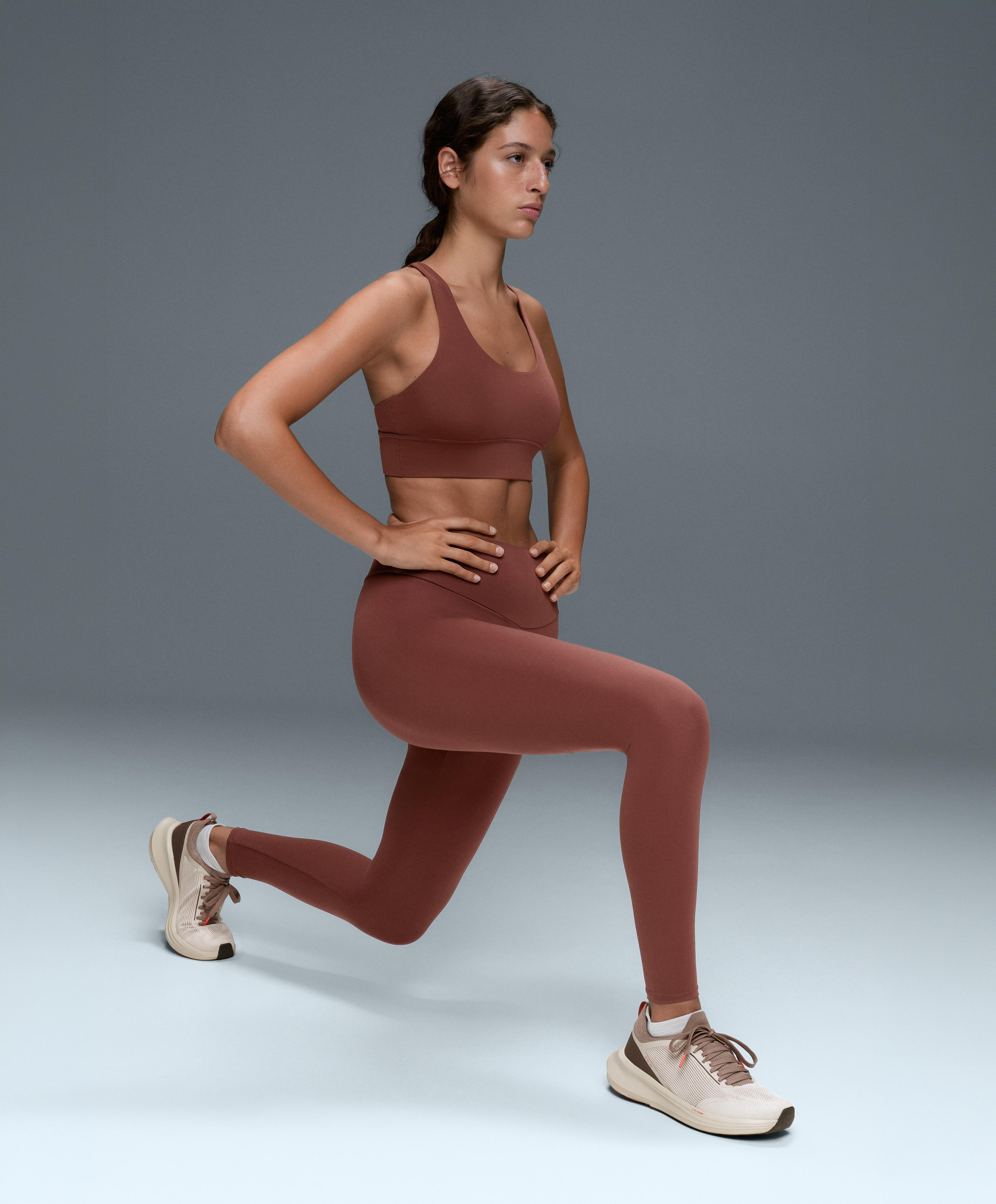 Comfortlux high-waisted ankle-length leggings — TERRACOTTA