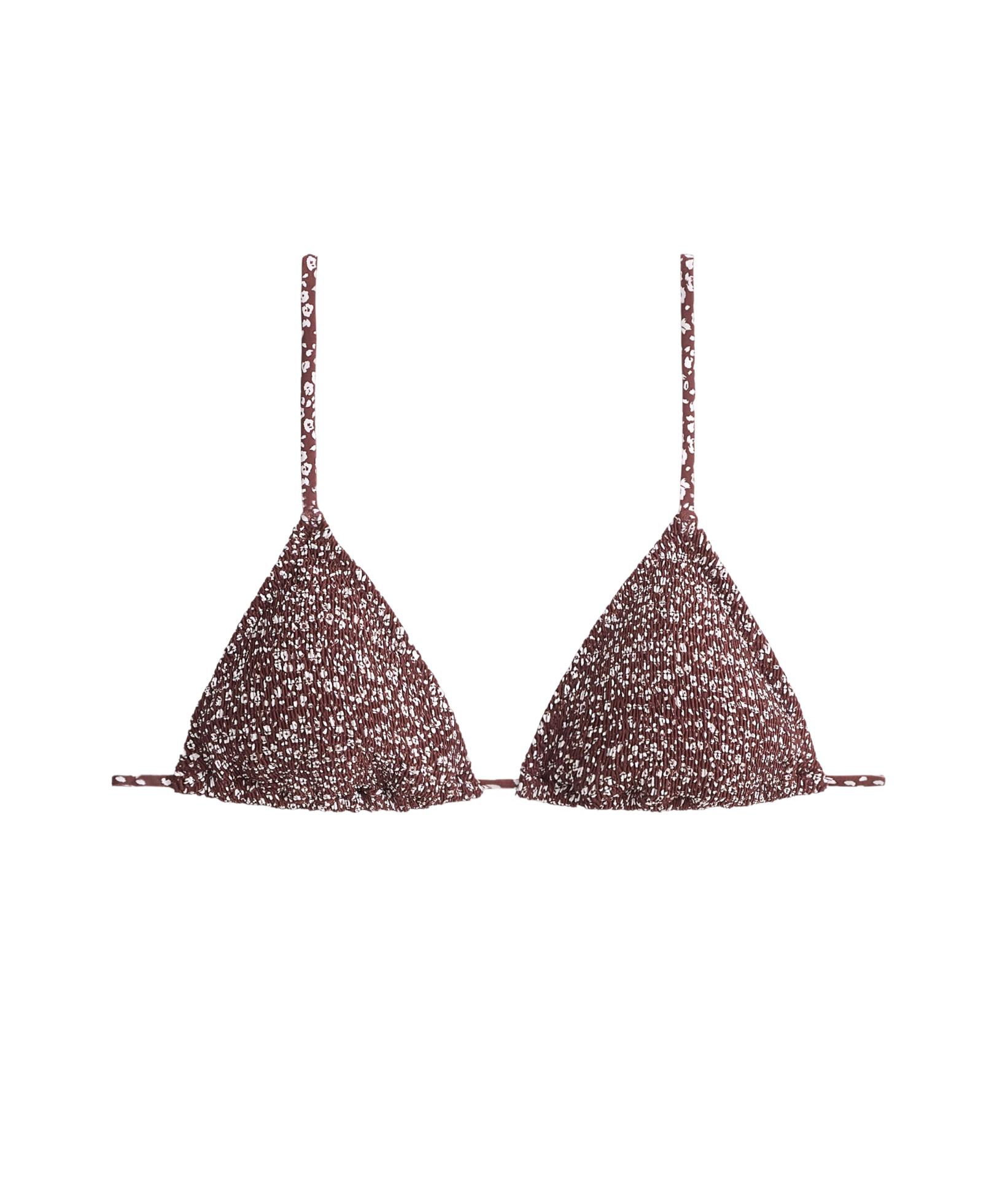 Smock triangle bikini — CHOCOLATE