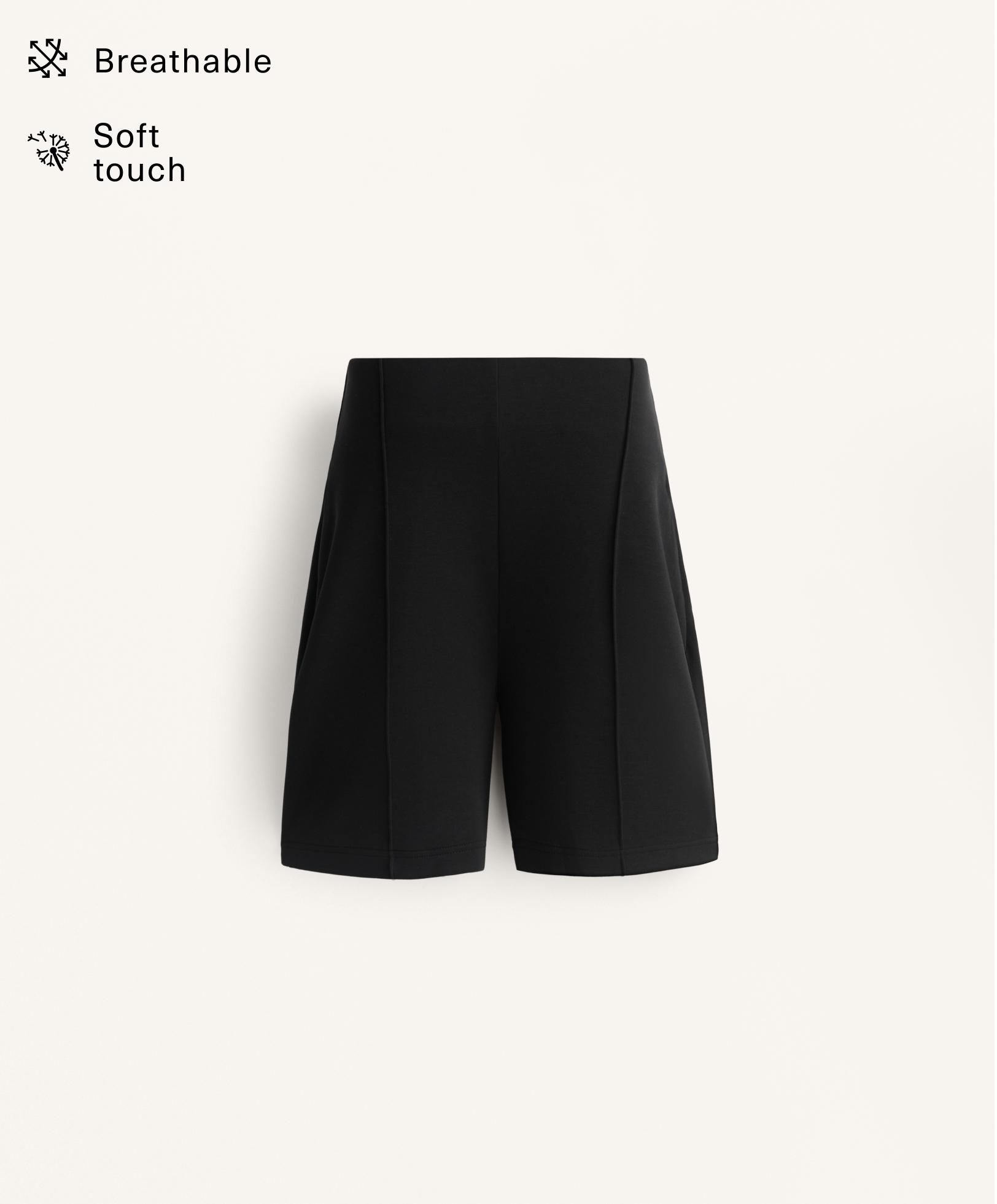 Super high-waisted Bermuda shorts with soft-feel modal - Sale