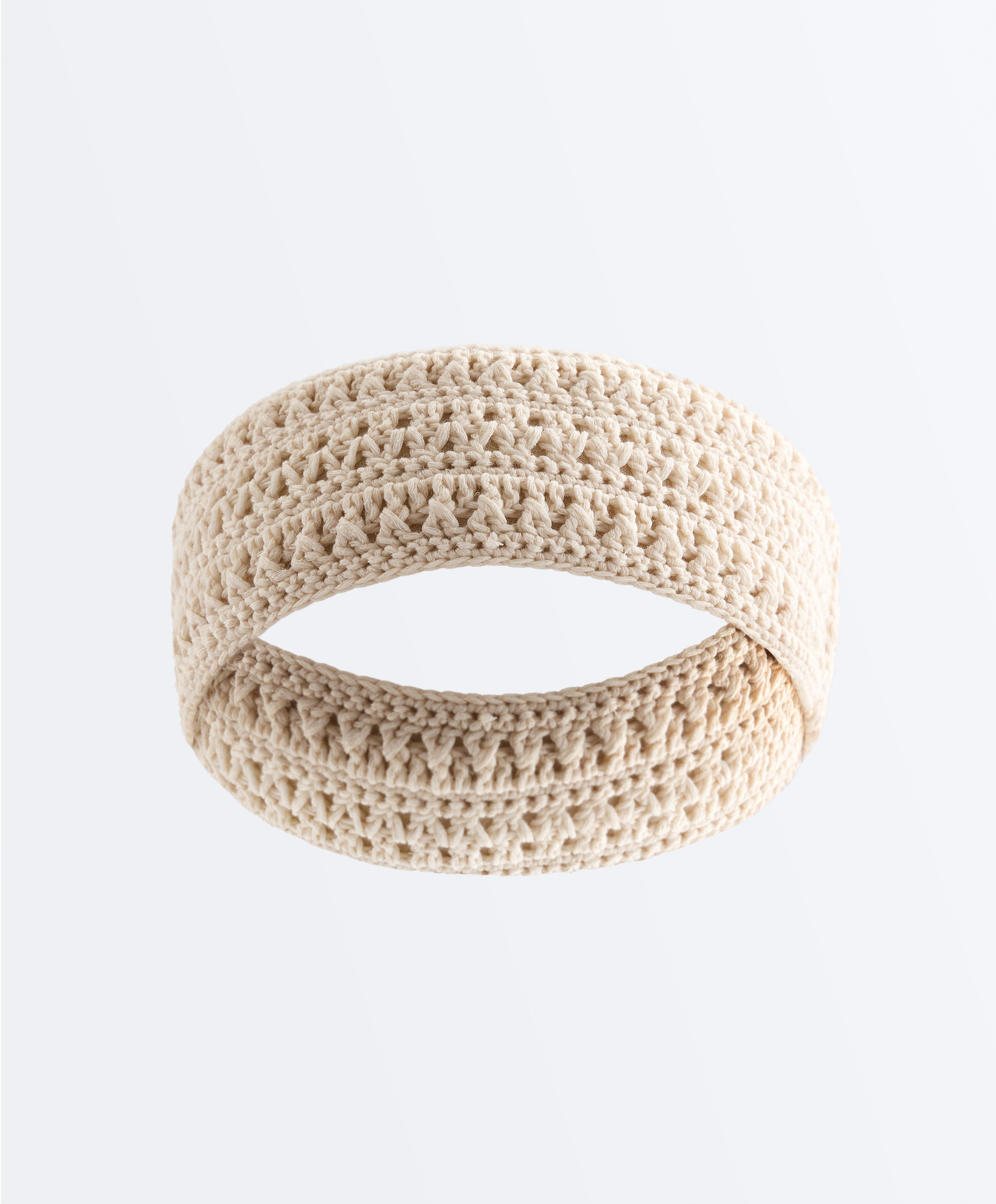 Crochet headband — ECRU